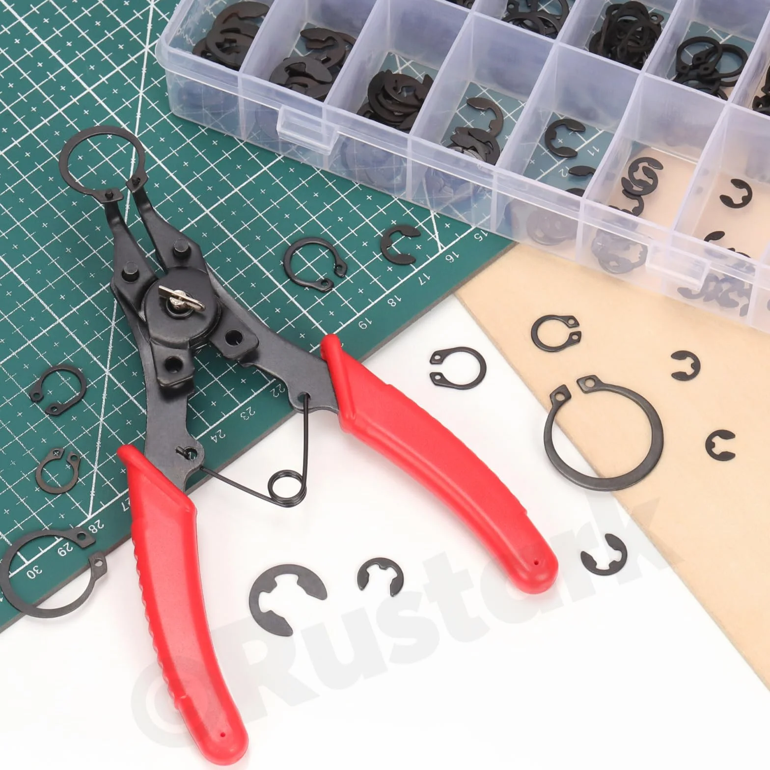 312Pcs 4 w 1 Szczypce do pierścieni osadczych M1.5-M10 E-Clip M4-M28 C-Clip z pęsetą