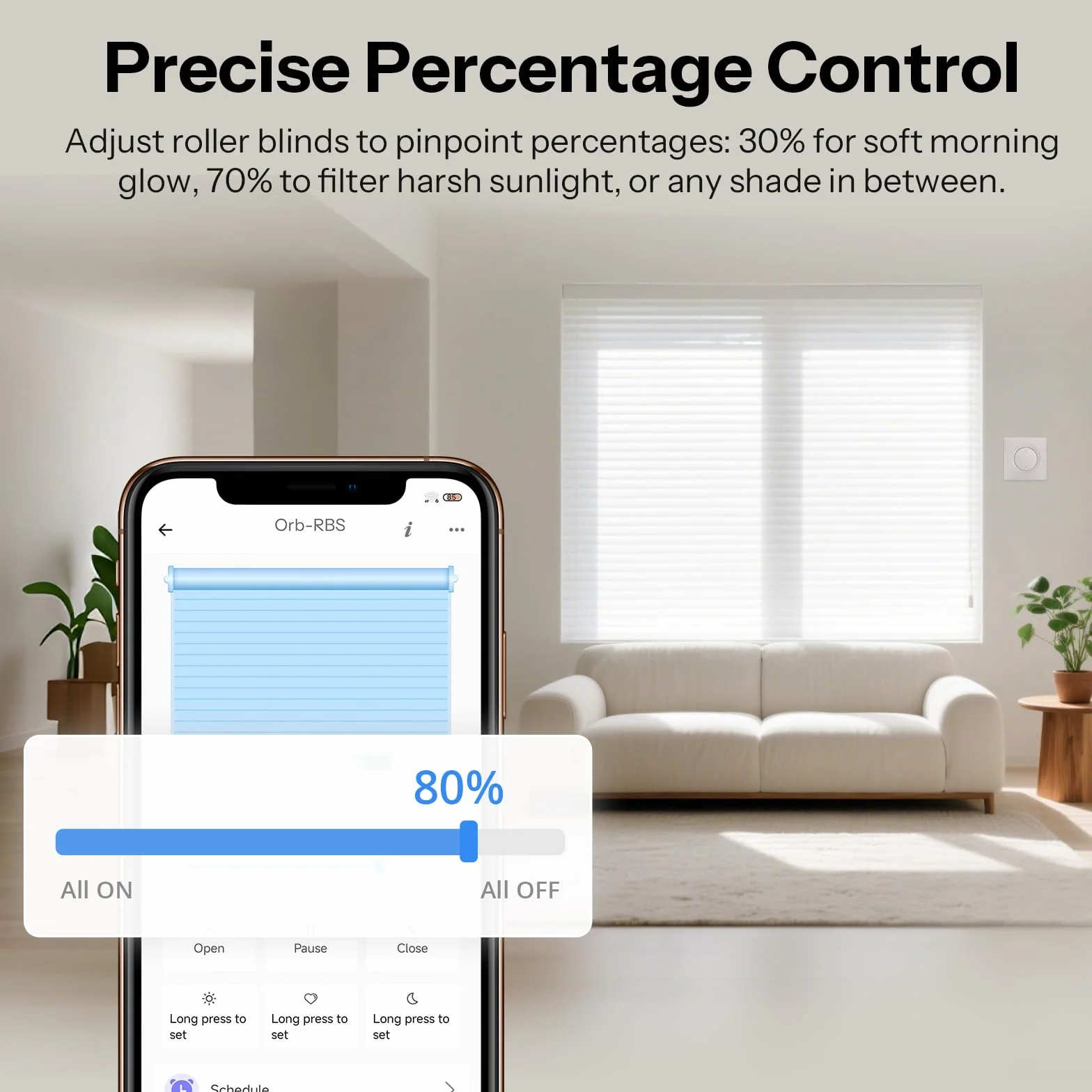 SONOFF Fusion Inteligentny Przełącznik Rolkowy Matter Orb-RBS MINI-RBS-E Wi-Fi 2.4GHz Sterowanie Procentowe Kompatybilny z Alexa Google Home Assistant