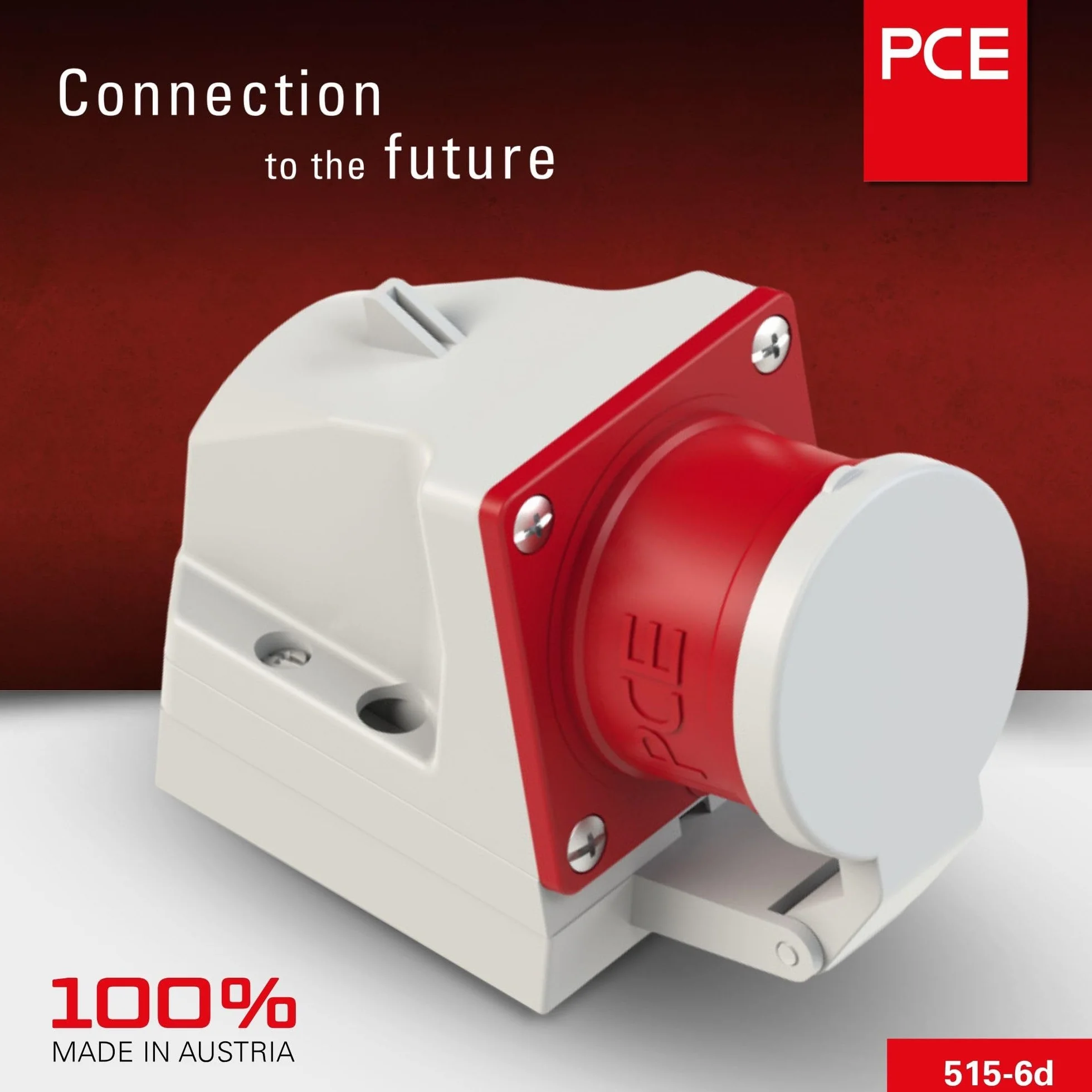 PCE Wtyczka ścienna CEE 16A 5P 400V IP44 515-6D