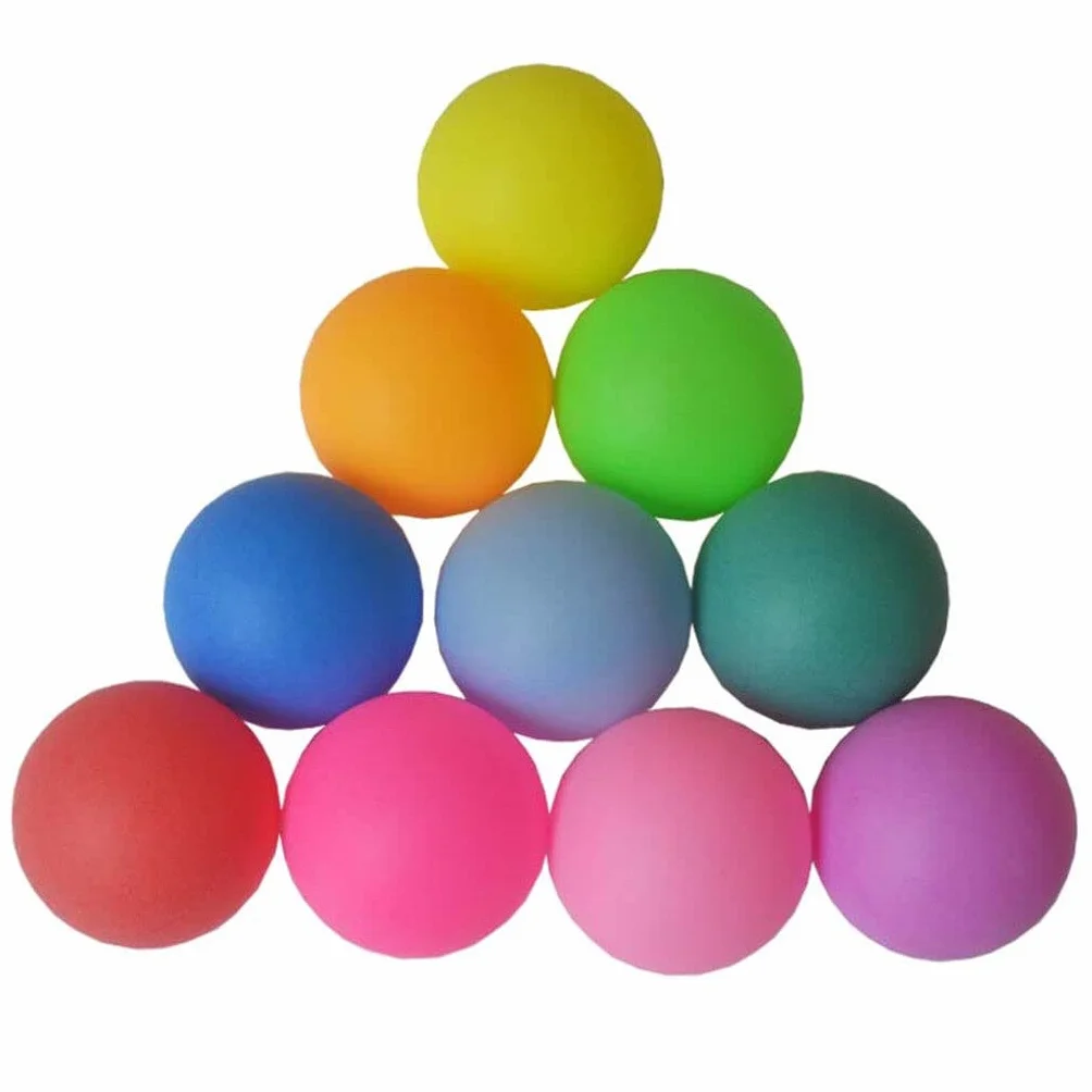 Standardowe piłki do ping-ponga 40 mm Grind wielokrotnego użytku plastikowa piłka do tenisa stołowego kolorowe piłki do ping-ponga losowy kolor 12 szt