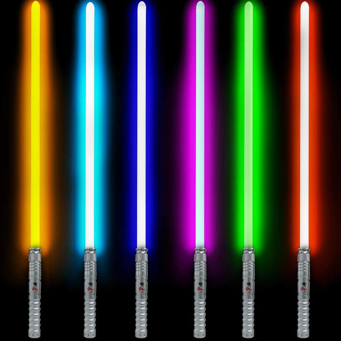 Lightsaber Jedi Sith Aluminium Hilt 16 kolorów Zmiana LED Miecz Saber Stojak dla dorosłych