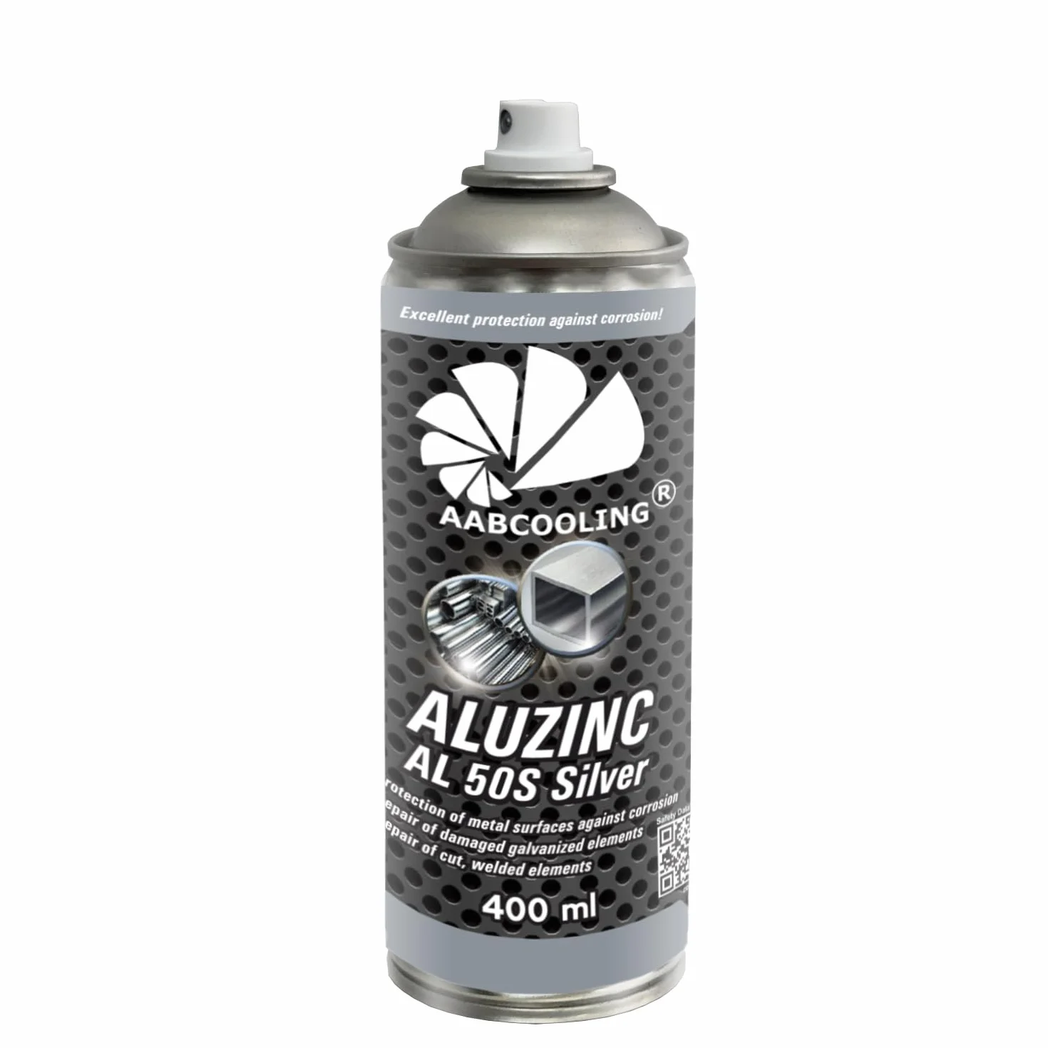 AABCOOLING Alucynk AL 50S Podkład Cynkowy Antykorozyjny 400ml Srebrny Farba do Metalu Stali Aluminium
