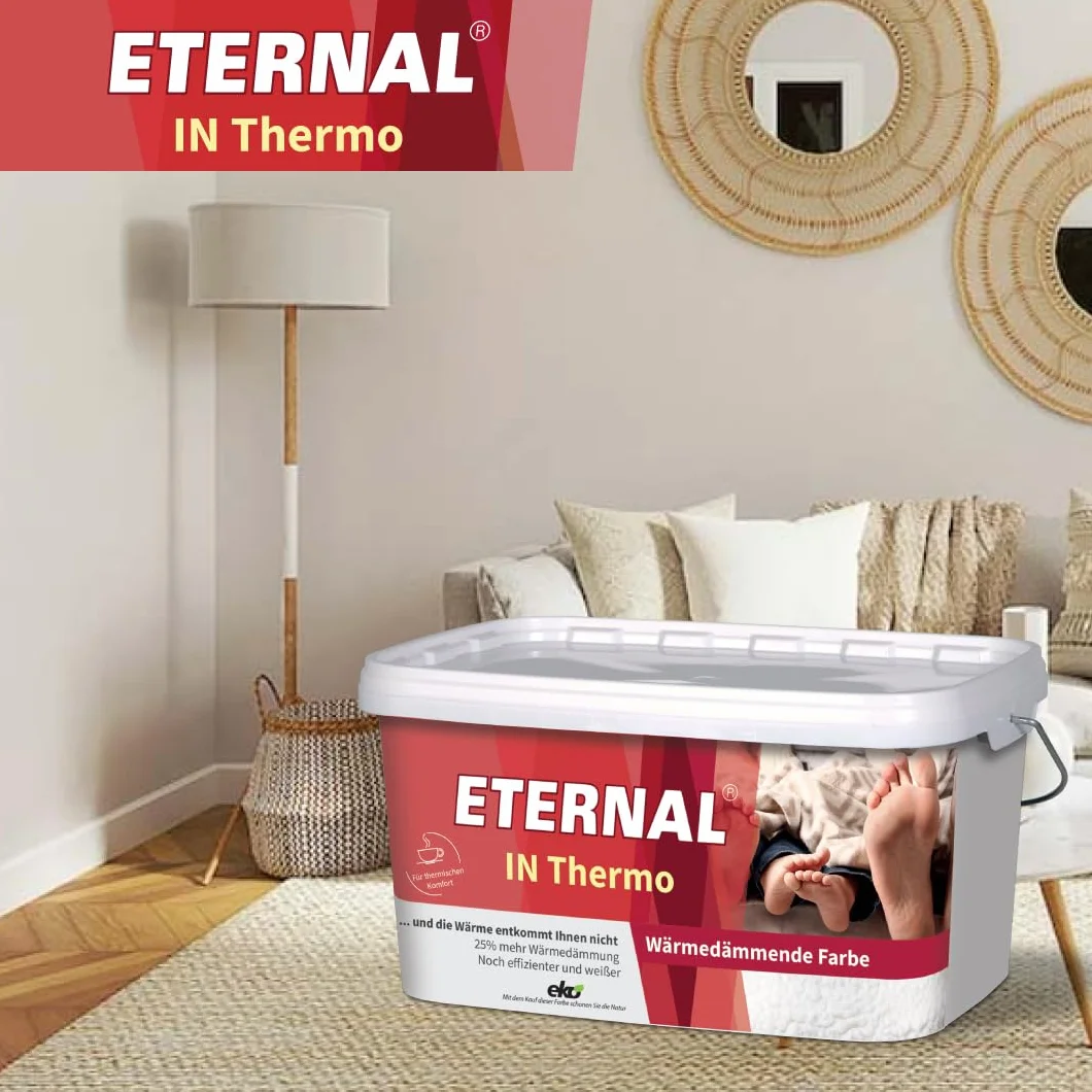 ETERNAL IN Thermo farba ścienna izolacja cieplna biała 4 kg 5 litrów