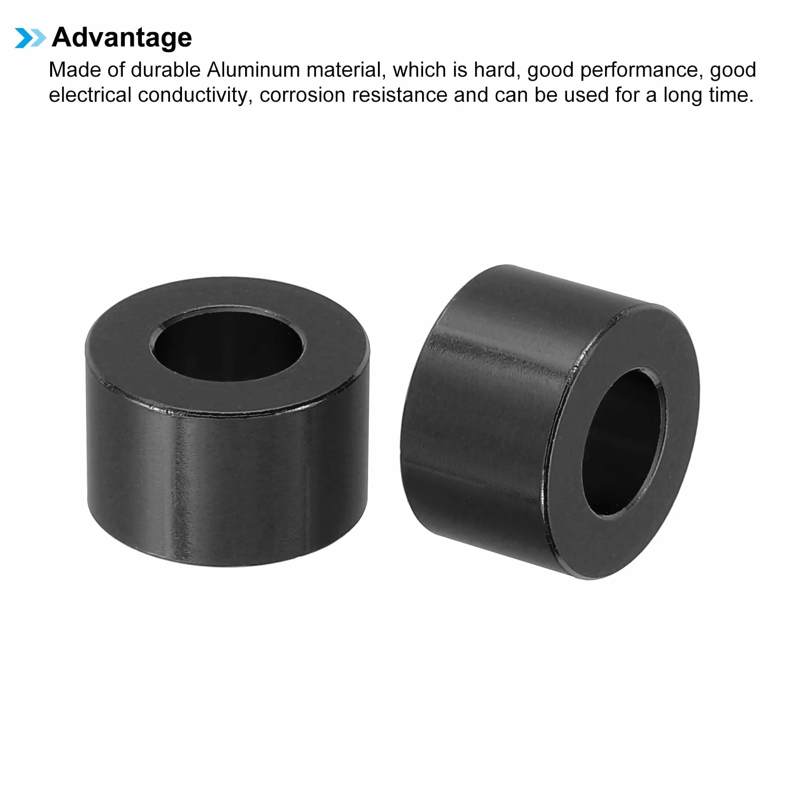 PATIKIL Aluminiowa podkładka dystansowa M8 4 szt. metalowych podkładek dystansowych z aluminium 8,2x16x10 mm