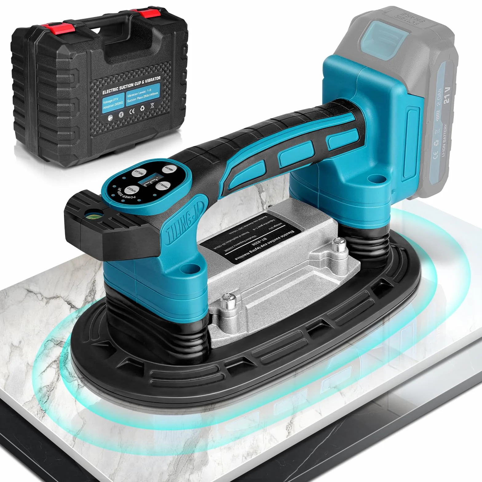 Narzędzie wibracyjne do płytek Makita 18 V 22,5 x 12 cm siła ssania 250 kg 9 prędkości
