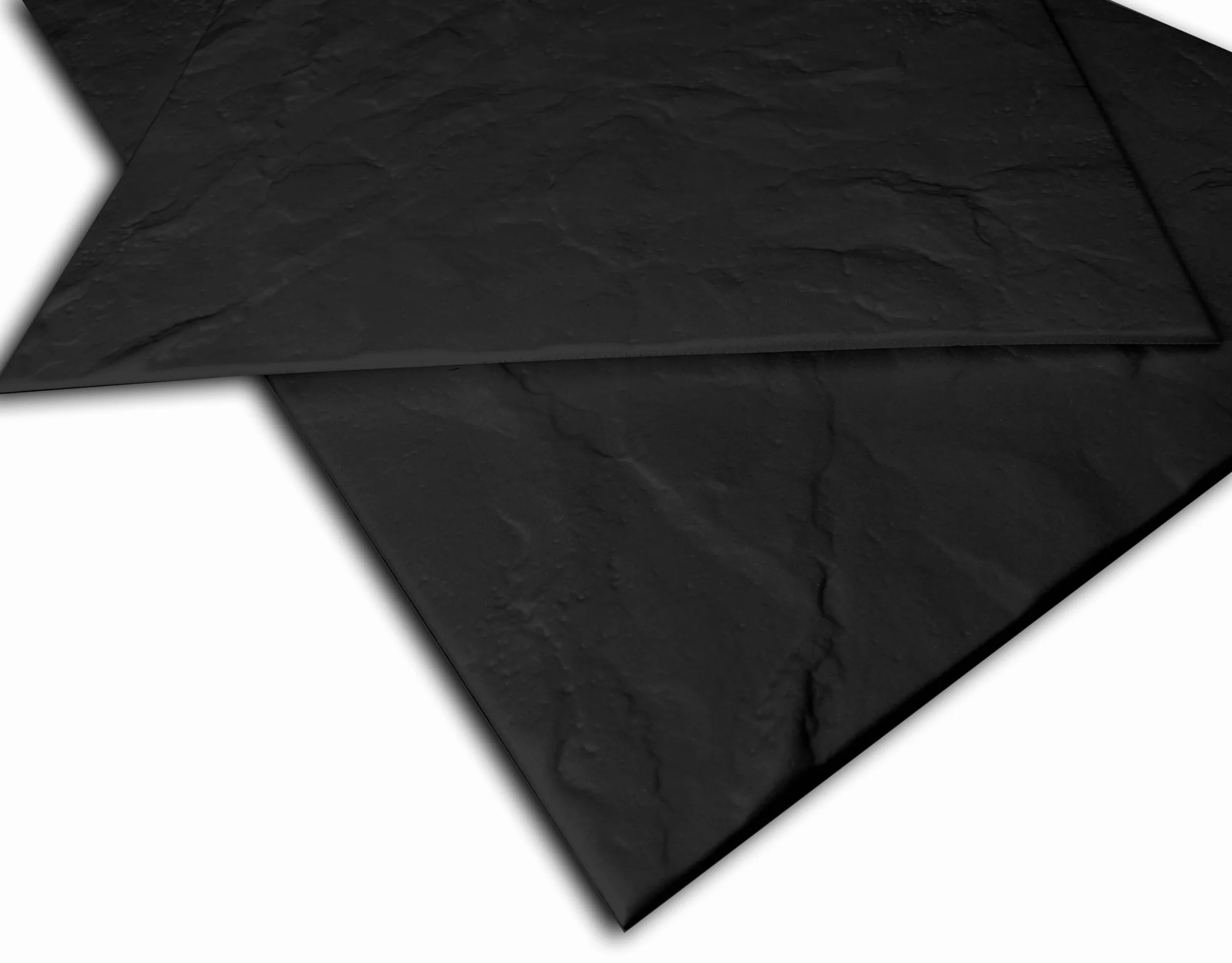 Panele ścienne Deccart 100x50 cm imitacja kamienia Czarny blok skalny 4 sztuki 2 m²