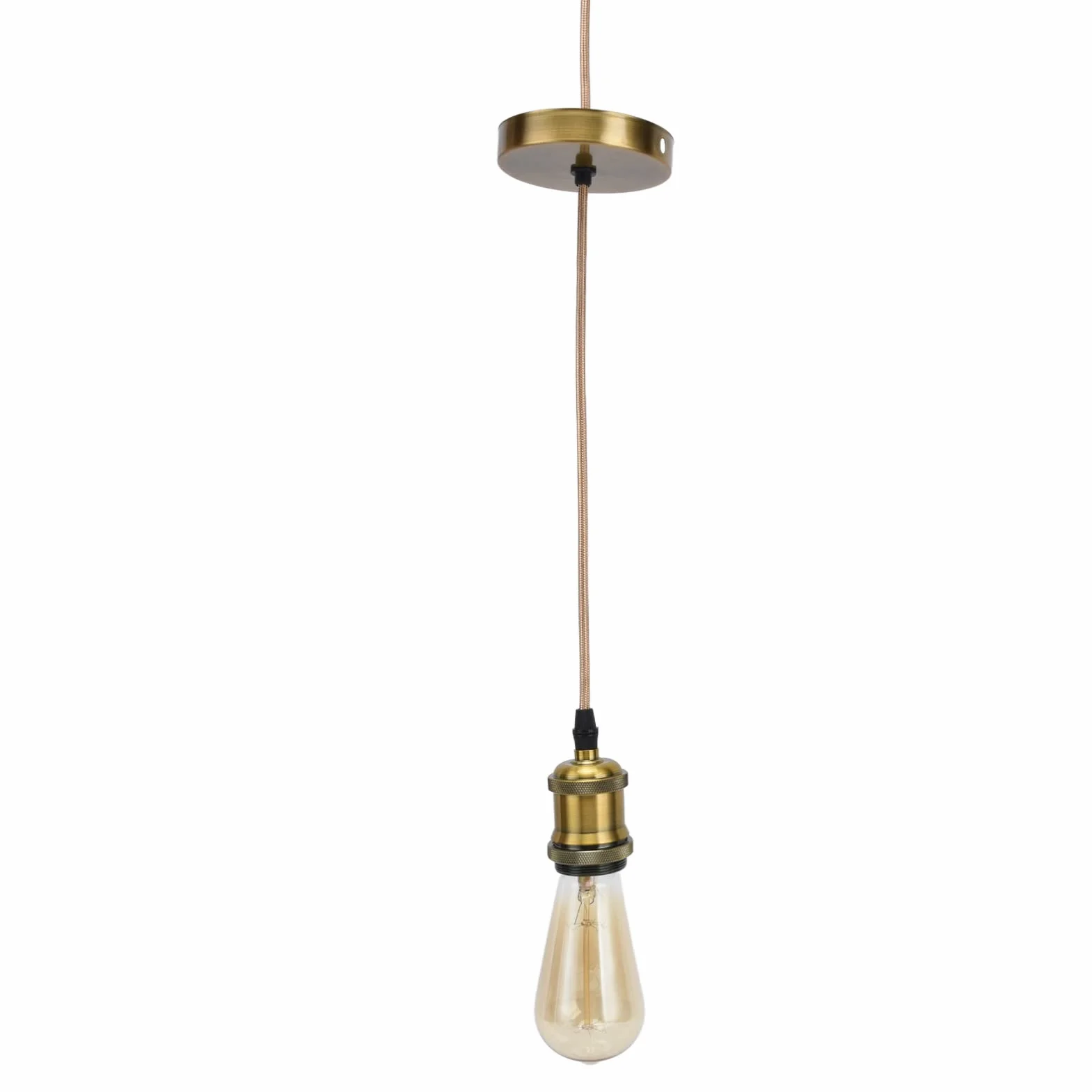 SEAFRONT Oprawa lampy E27 wisząca vintage złota patyna 100-240 V