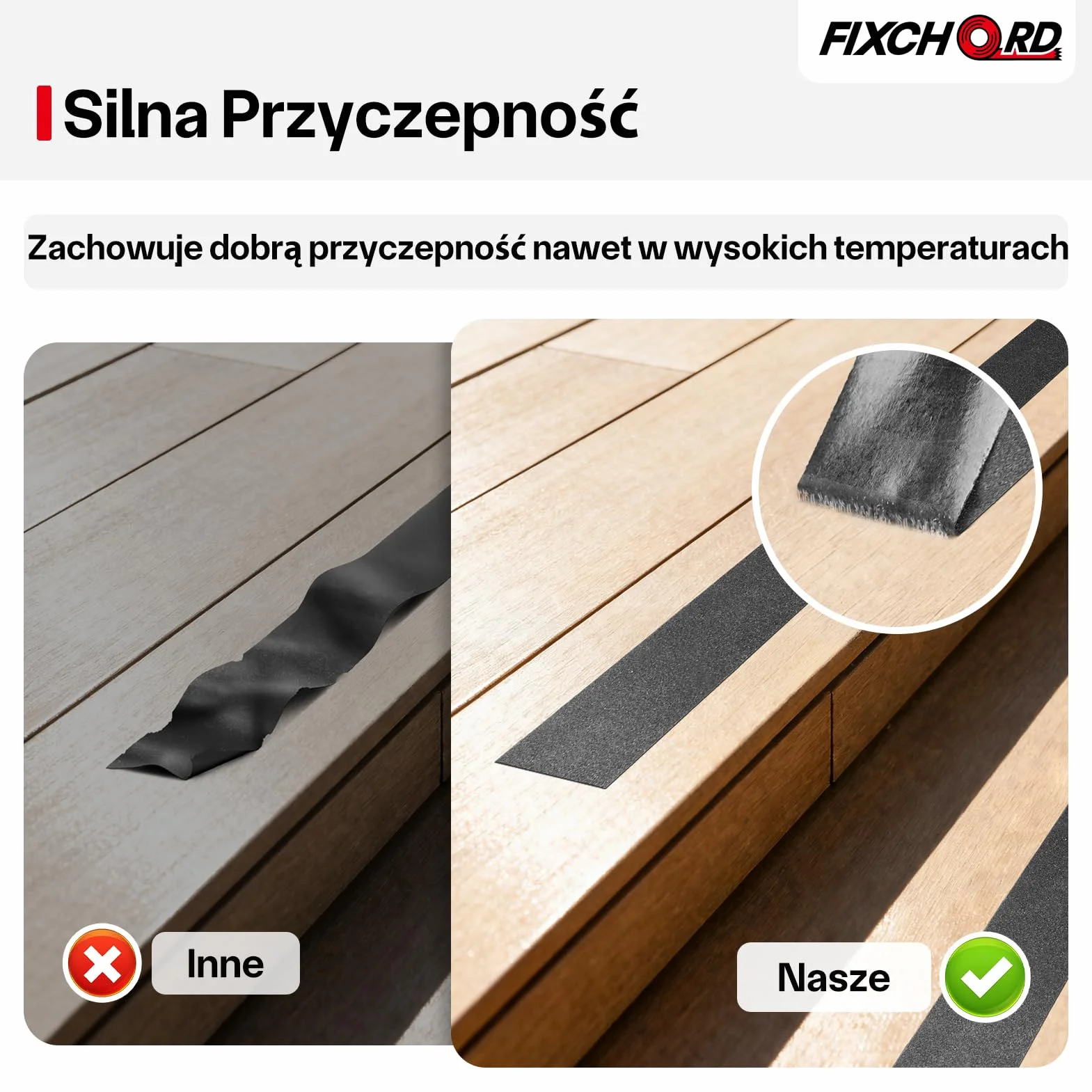 Antypoślizgowa taśma klejąca 5m x 50mm wodoodporna czarna na schody