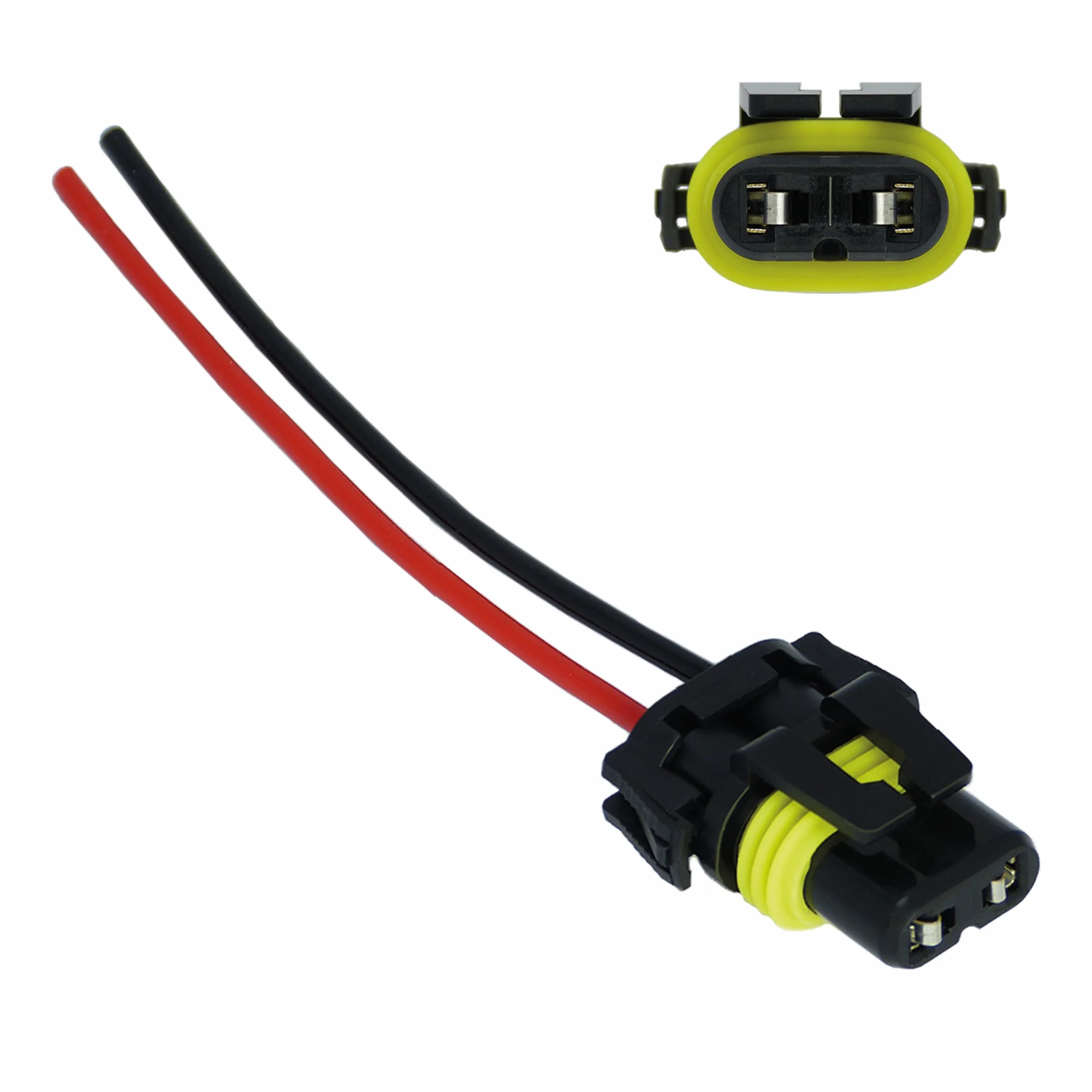 L & P Car Design 1 x HB4 żarówka gniazdo oprawka oprawka lampy gniazdo lampy wtyczka lampy P22d 9006 z kablem do żarówek