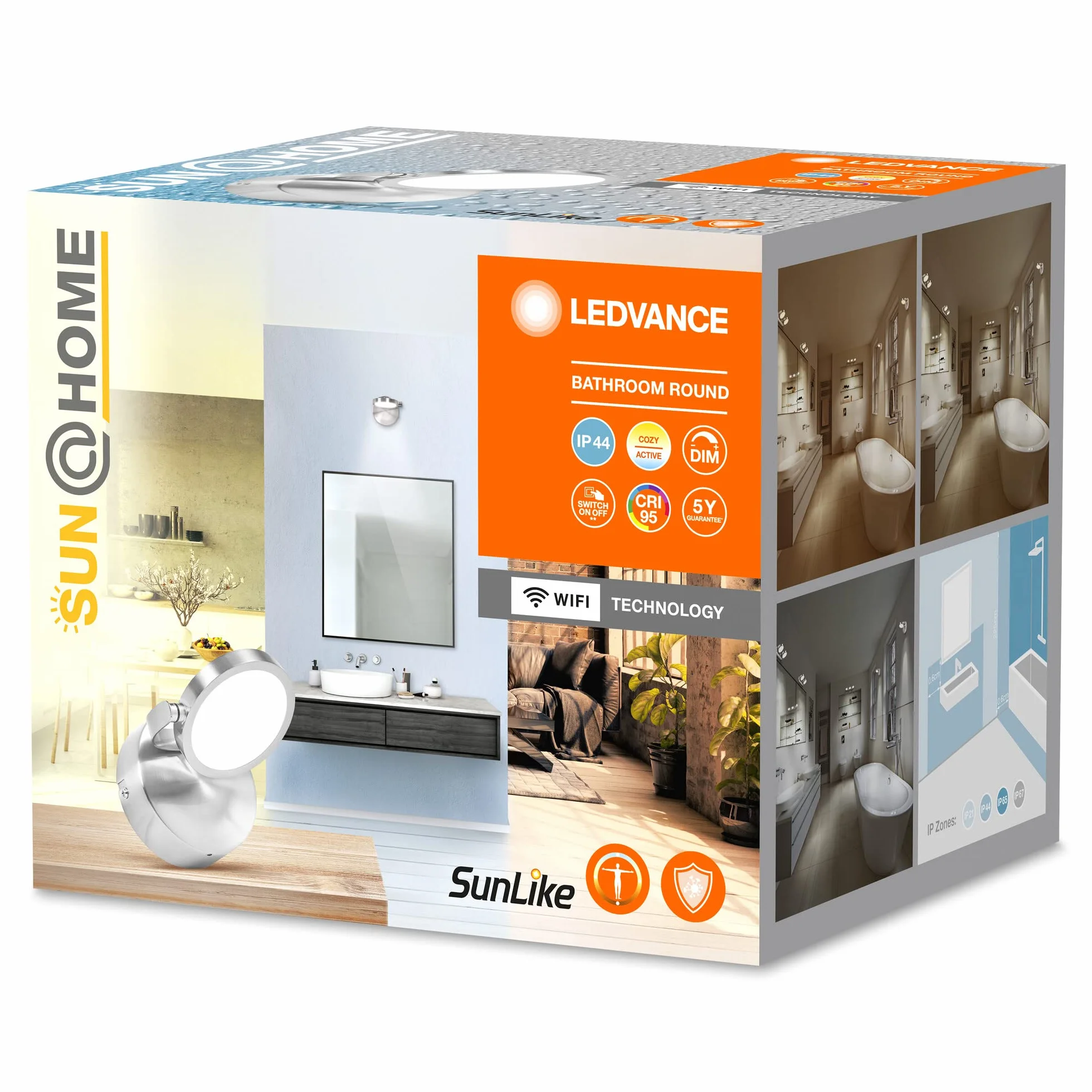 Ledvance SUN HOME oprawa łazienkowa LED 110mm IP44 7,5W 520lm regulacja światła białego chrom