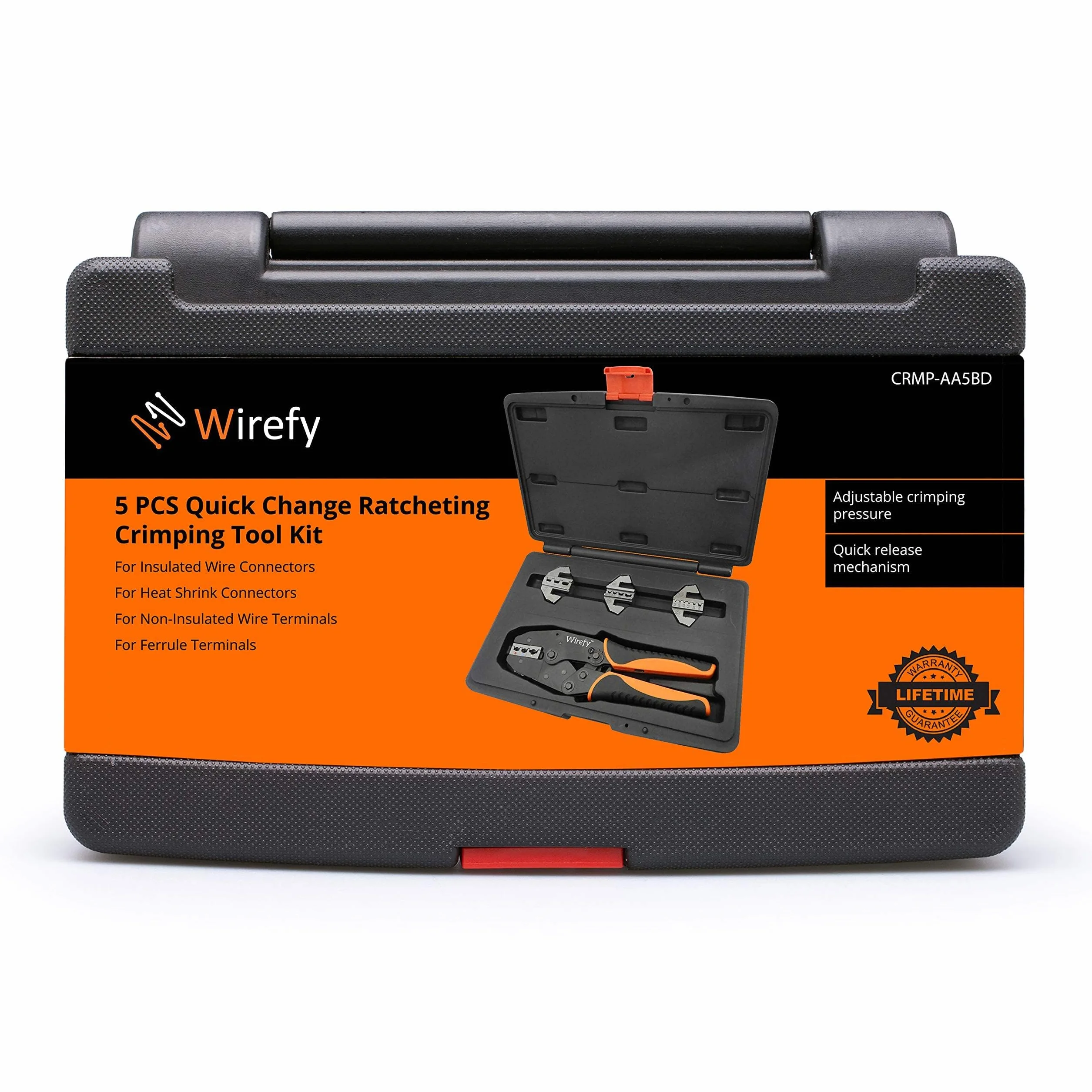 Wirefy 5-częściowy zestaw szczypiec zaciskowych do końcówek kablowych, ze szczęką wymienną