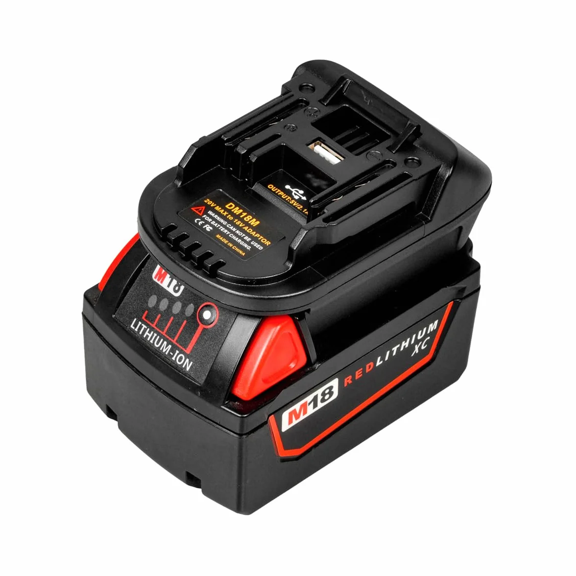 Namvo Adapter DM18M do Elektronarzędzi Makita 18 V na 20 V lub Milwaukee M18