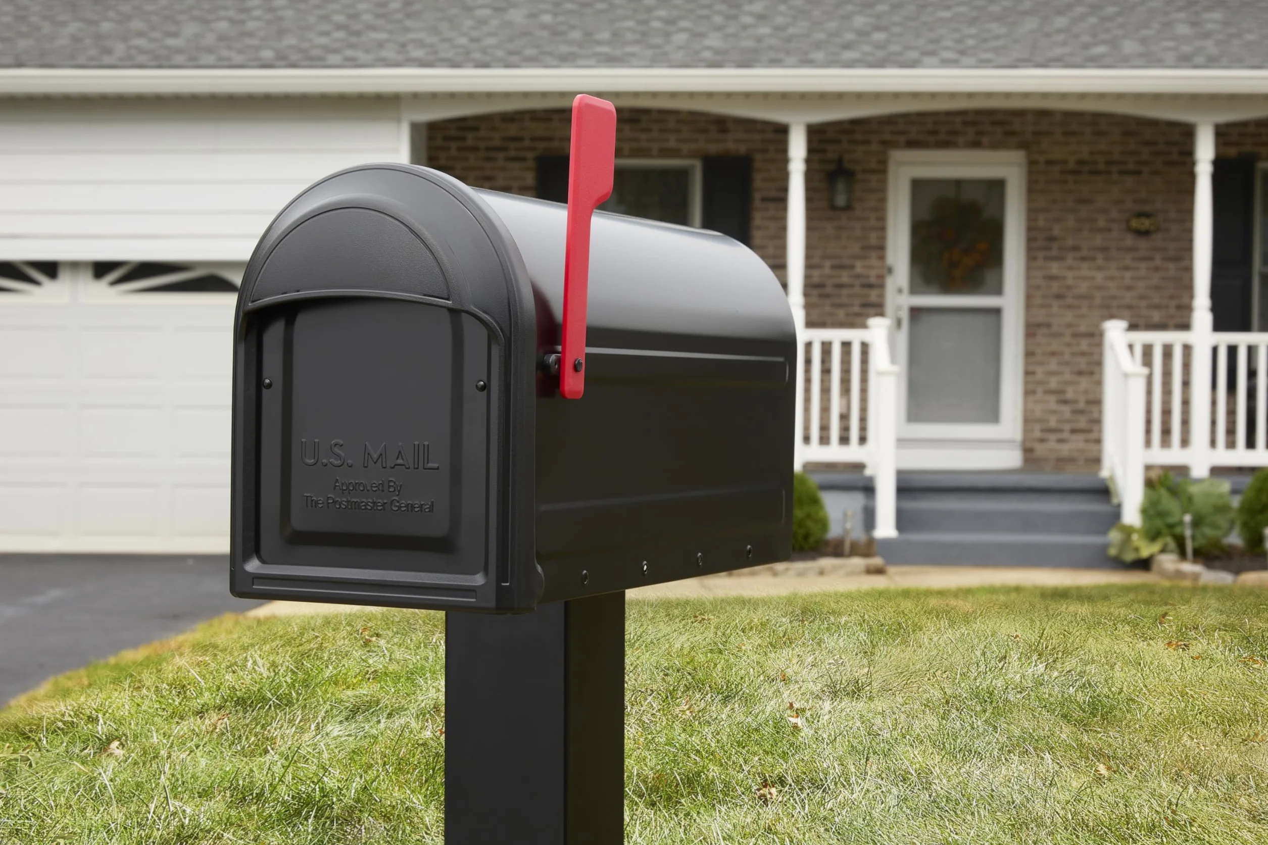 ARCHITECTURAL MAILBOXES Barrington Postmount skrzynka pocztowa czarna L