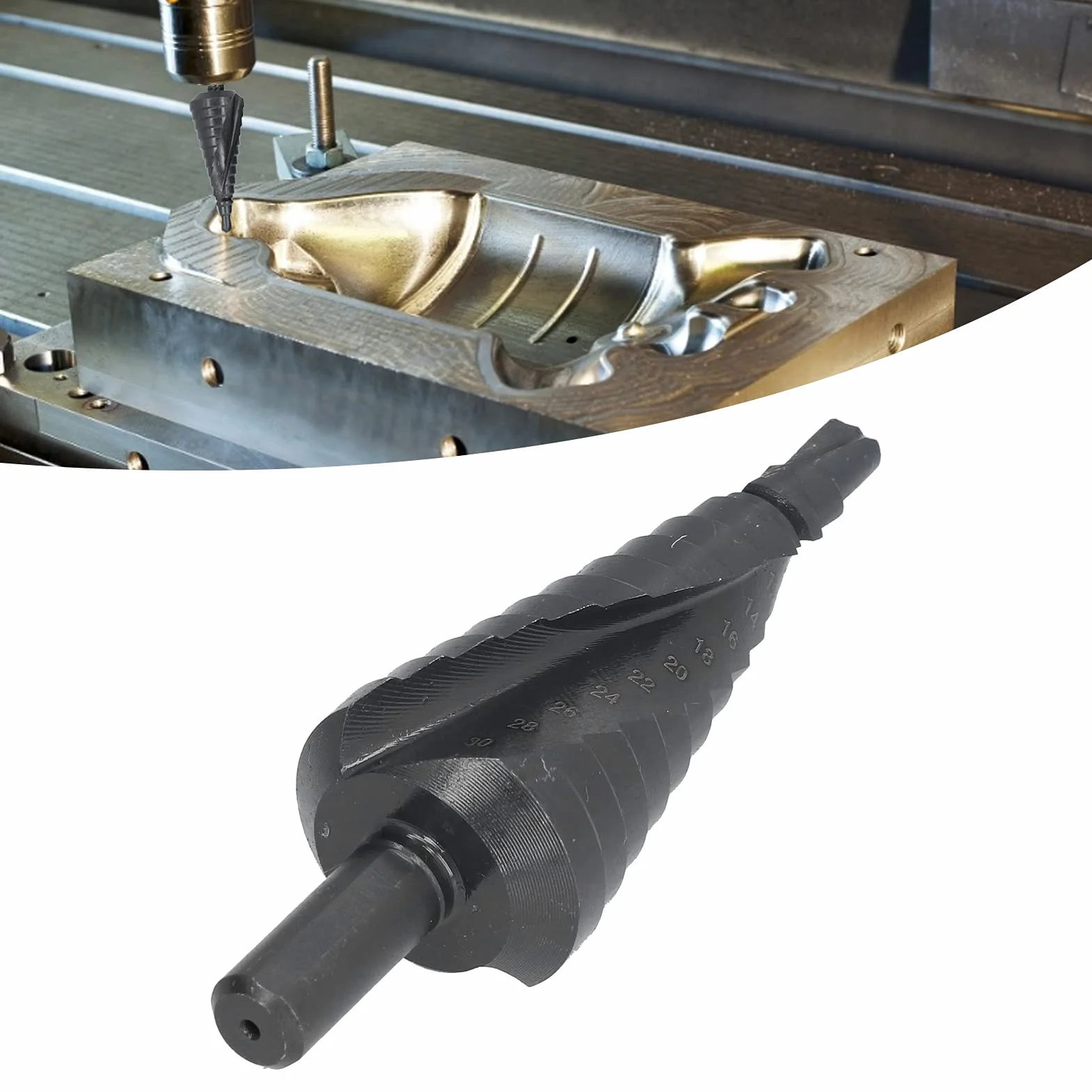 Wiertło Stopniowe HSS, 6-30 mm, do Metalu, Drewna i Tworzyw Sztucznych