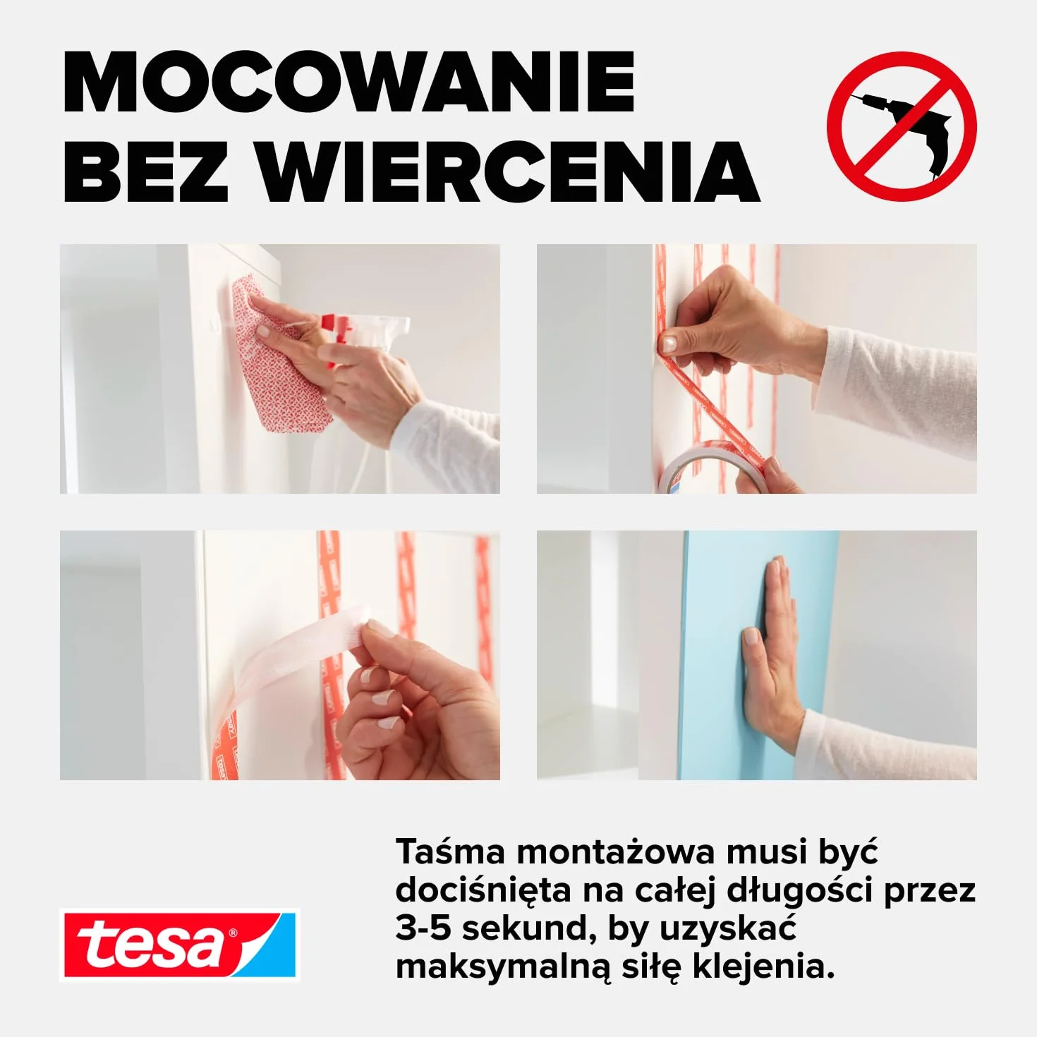 Tesa Powerbond Taśma Montażowa 1,5m x 19mm