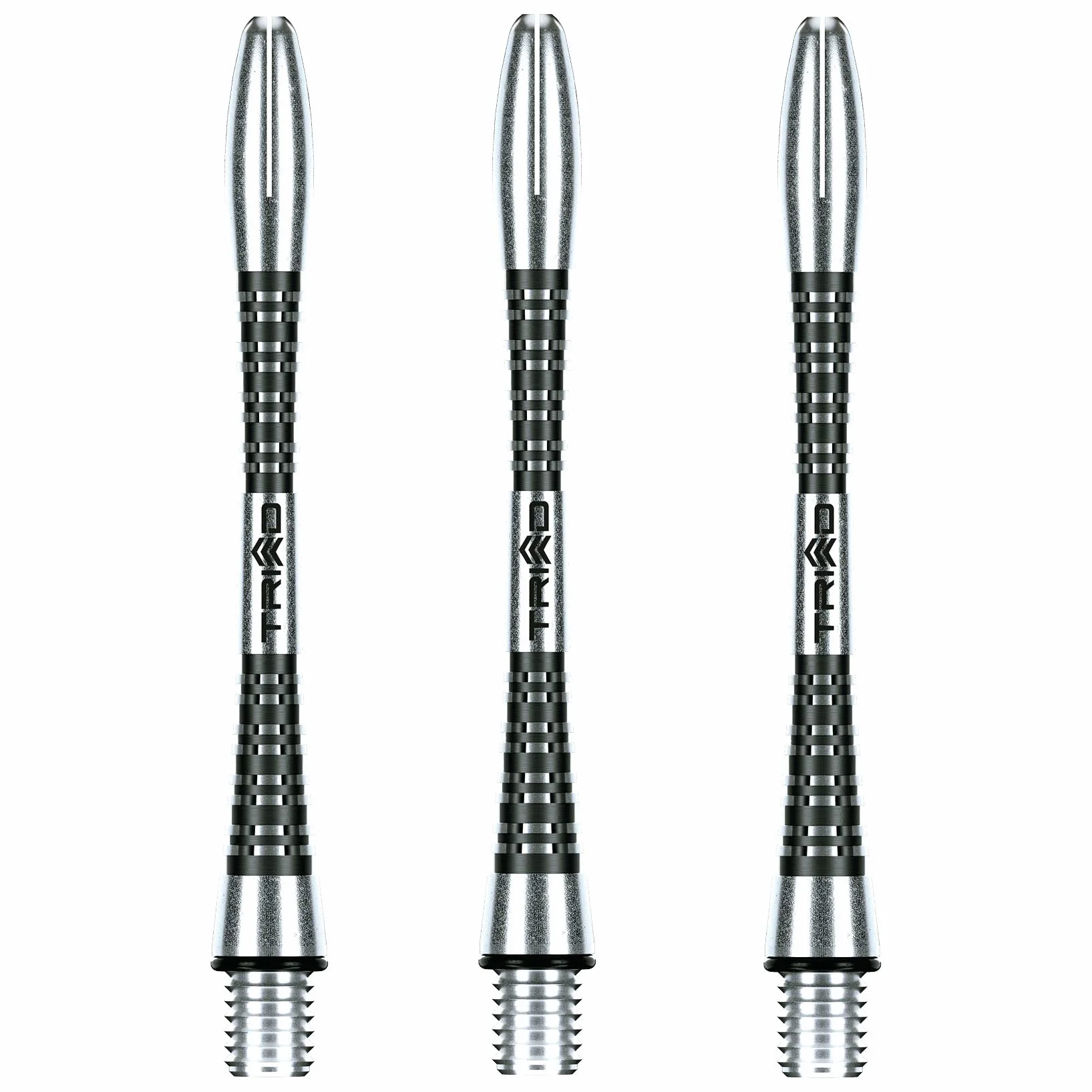 WINMAU Triad Aluminium Czarny Średni Łodygi do darta (wały) - 1 zestaw w opakowaniu (łącznie 3 wały)