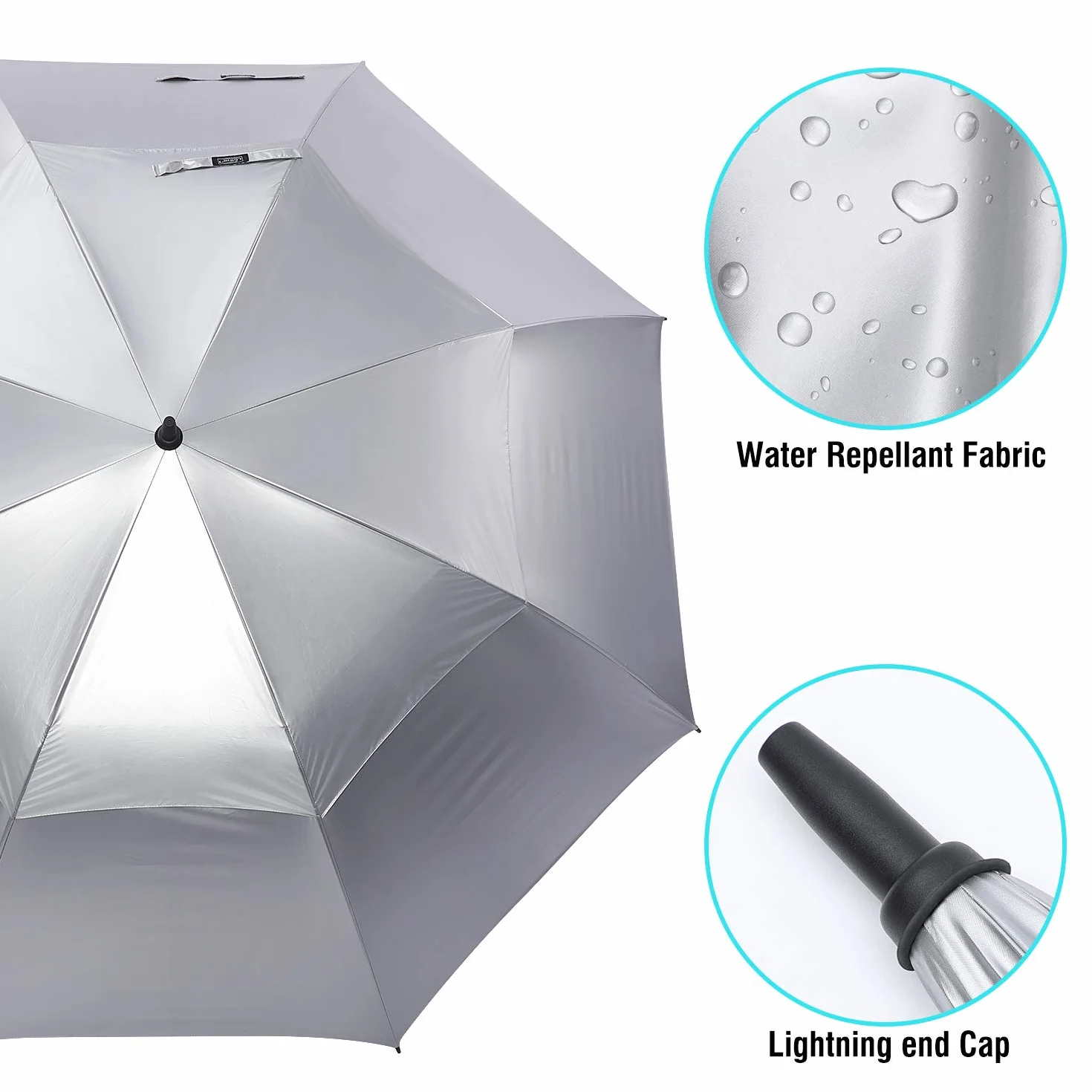 G4Free 46/54/62/68/72/80 cali ochrona przed promieniowaniem UV wiatroszczelny parasol przeciwsłoneczny i parasol golfowy automatycznie otwierany podwójny baldachim wentylowany duży rozmiar dla