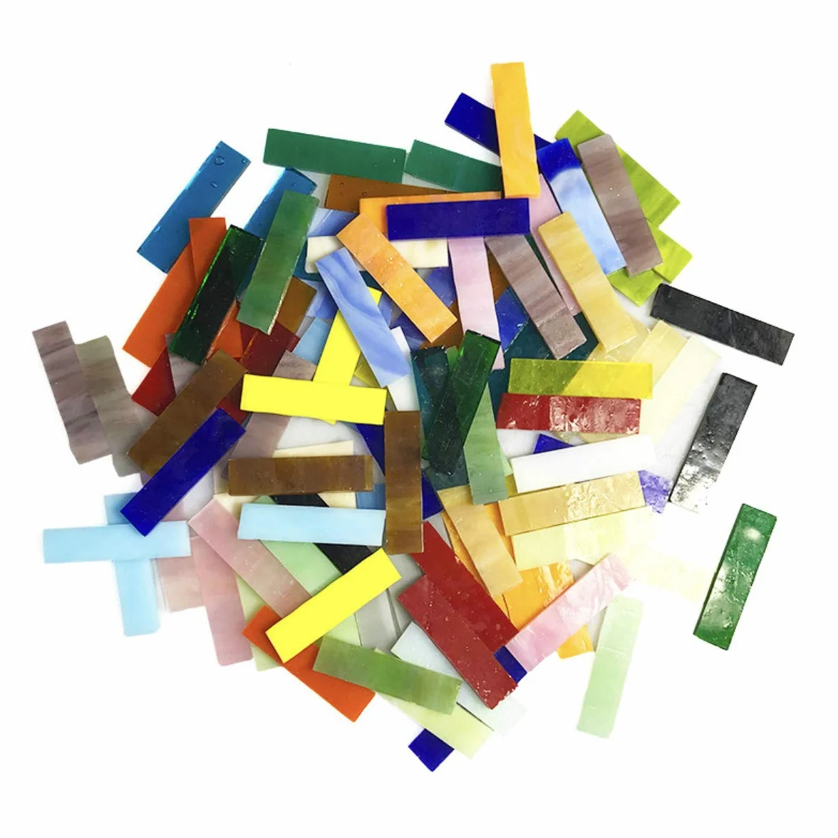 1 x 4 cm pasek witrażowy, DIY, szklana mozaika, hobby, rękodzieło, talerze, ramki na zdjęcia, doniczki, ręcznie robiona biżuteria 200 g (różne kolory)