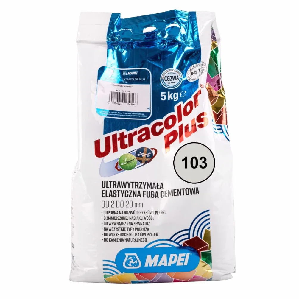 MAPEI ULTRACOLOR PLUS Fuga cementowa 5kg 103 księżycowy biały