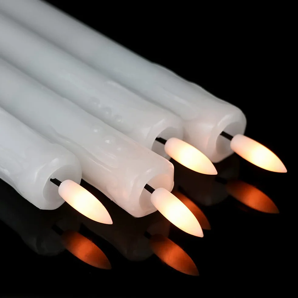 Eldnacele Świece LED z funkcją timera, migoczący płomień, 6 sztuk, Ø 2 x 25