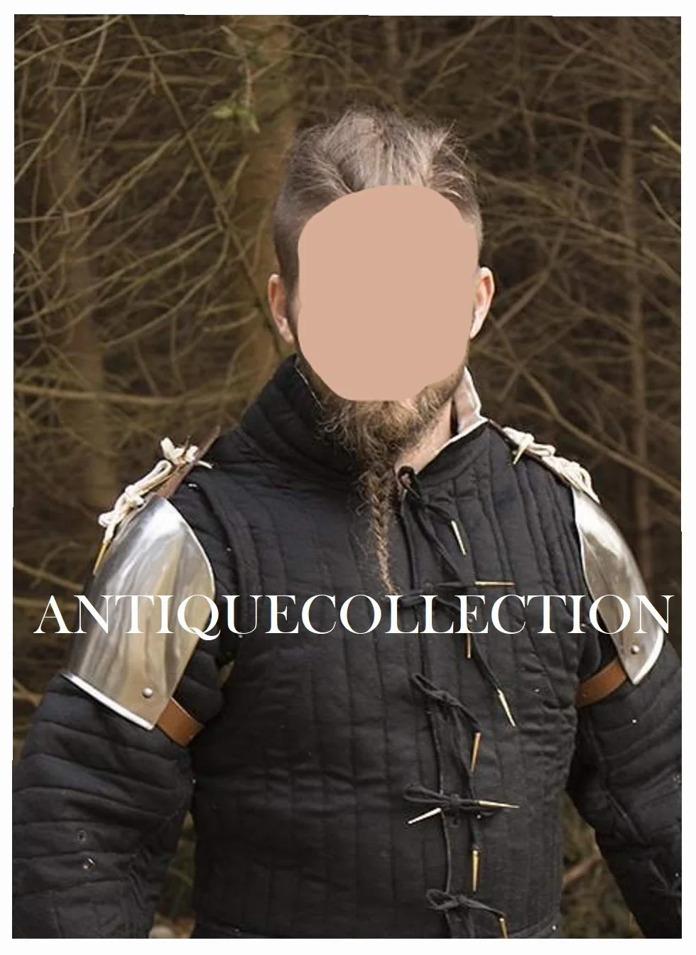 ANTIQUECOLLECTION Churburg Naramienniki Średniowieczne Naramienniki Zestaw Srebrny, Srebrny, M