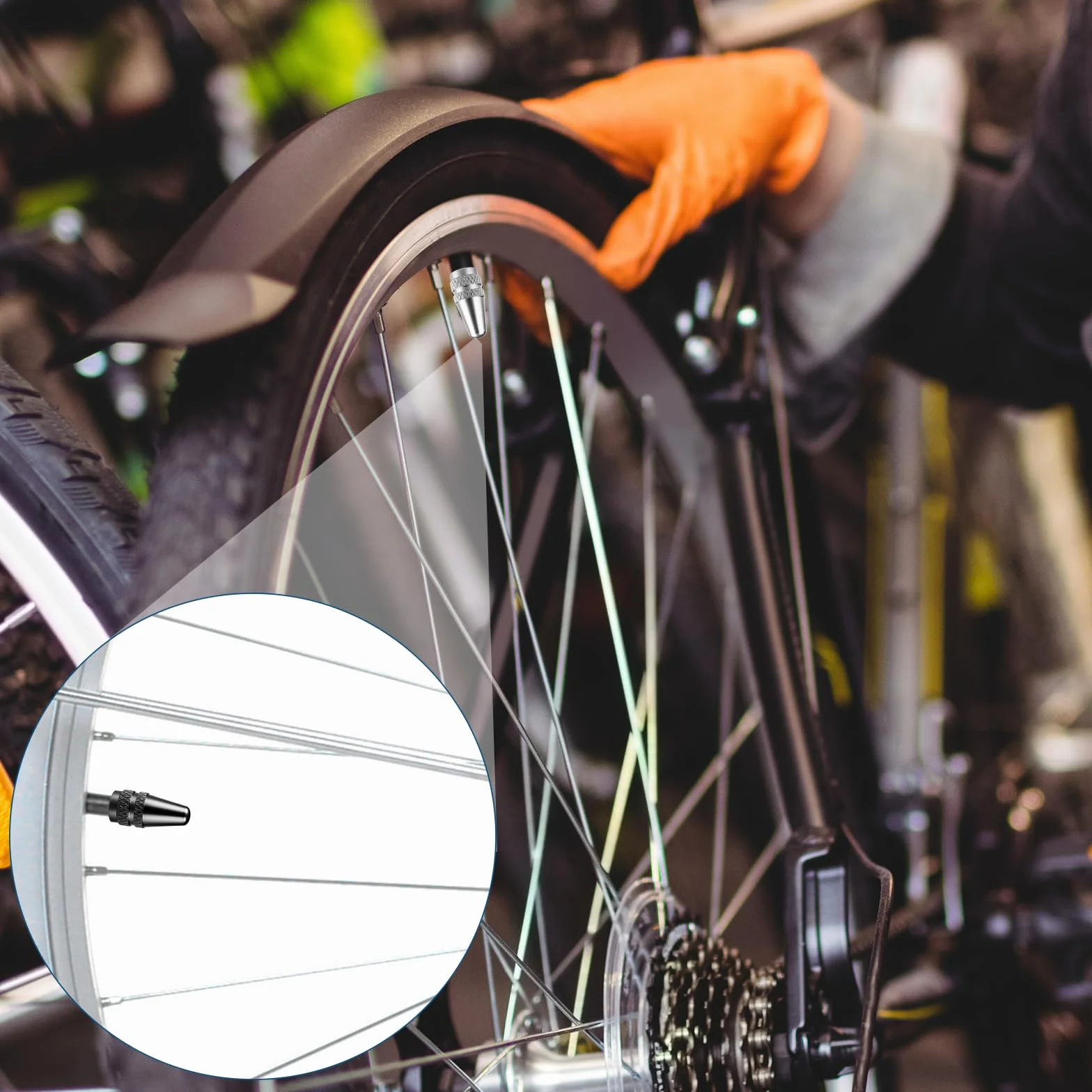 40 szt. nakładek na zawory Presta, 10 kolorów, osłony na zawory rowerowe Presta, ze stali nierdzewnej, ochraniacze przeciwpyłowe, francuskie zawory rowerowe, do rowerów MTB, szosowych