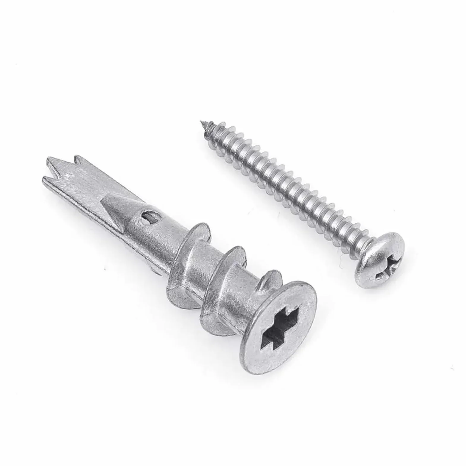 Drywall Anchor Zinc Alloy Self Drilling Hollow Wall Anchor 120pcs