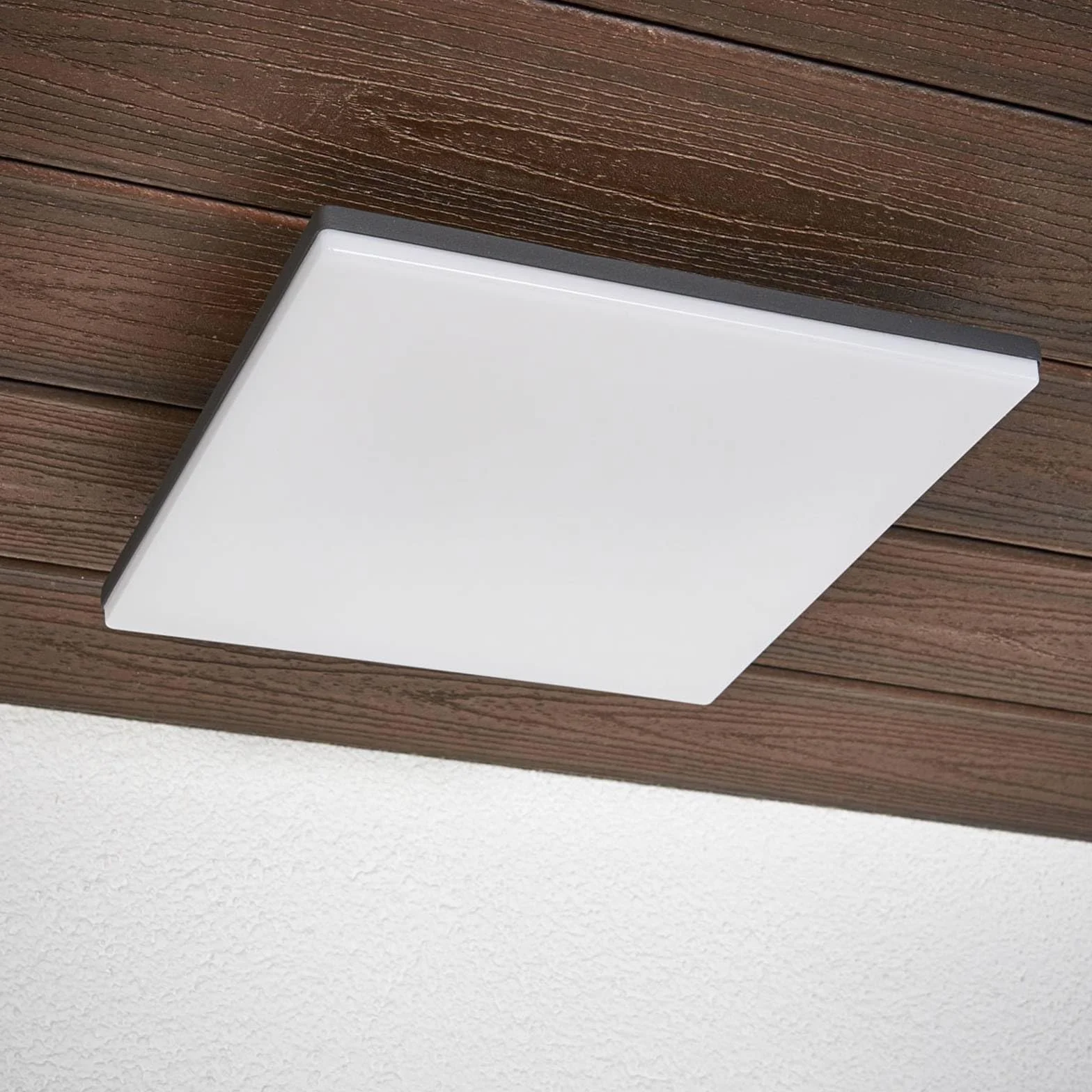 Lucande LED Henni z czujnikiem ruchu biały opal IP65