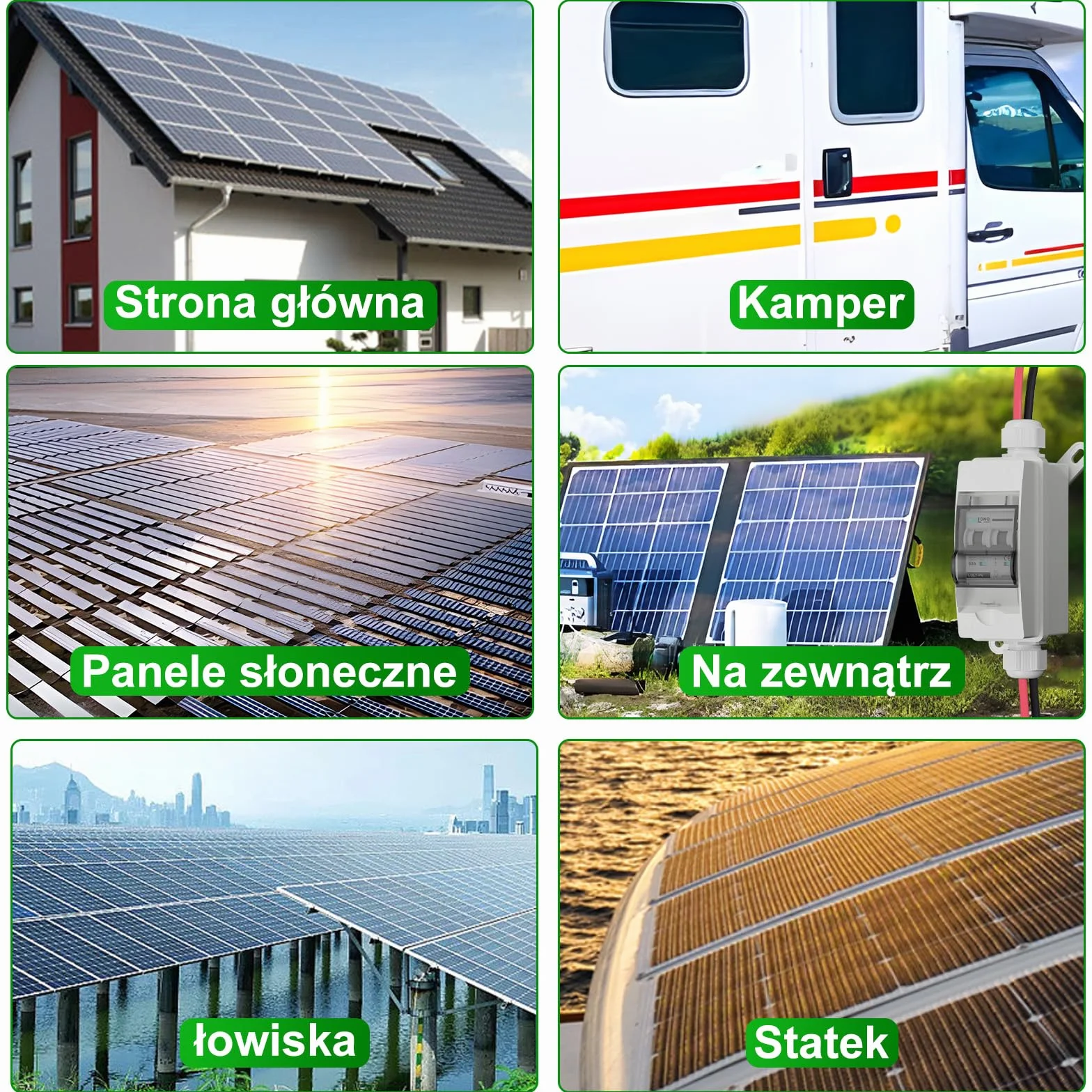 Wyłącznik Automatyczny 63A DC1000V 2P IP65 Wodoodporny do Paneli Słonecznych