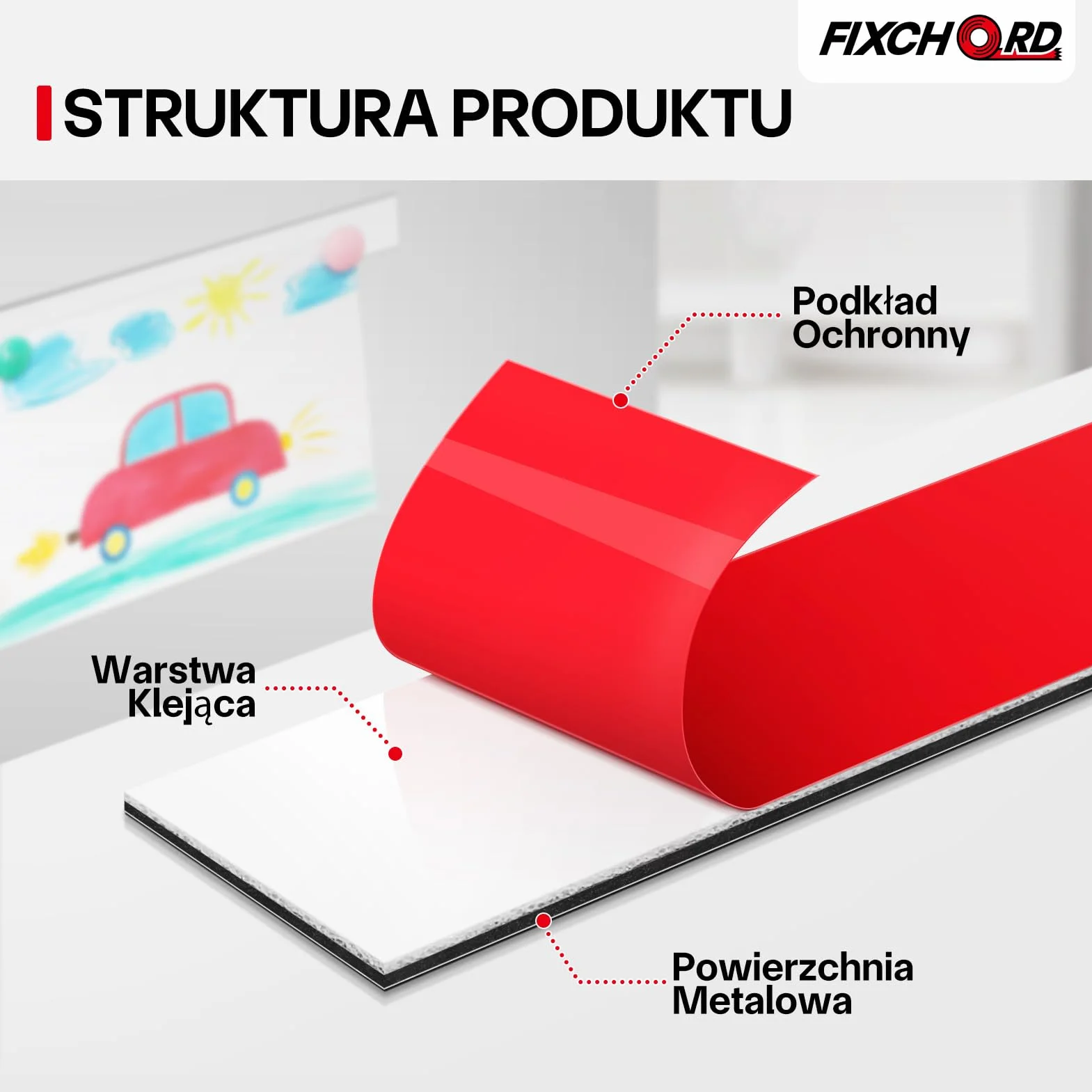 Taśma Metalowa Samoprzylepna 6m x 35mm do Ton i Magnesów