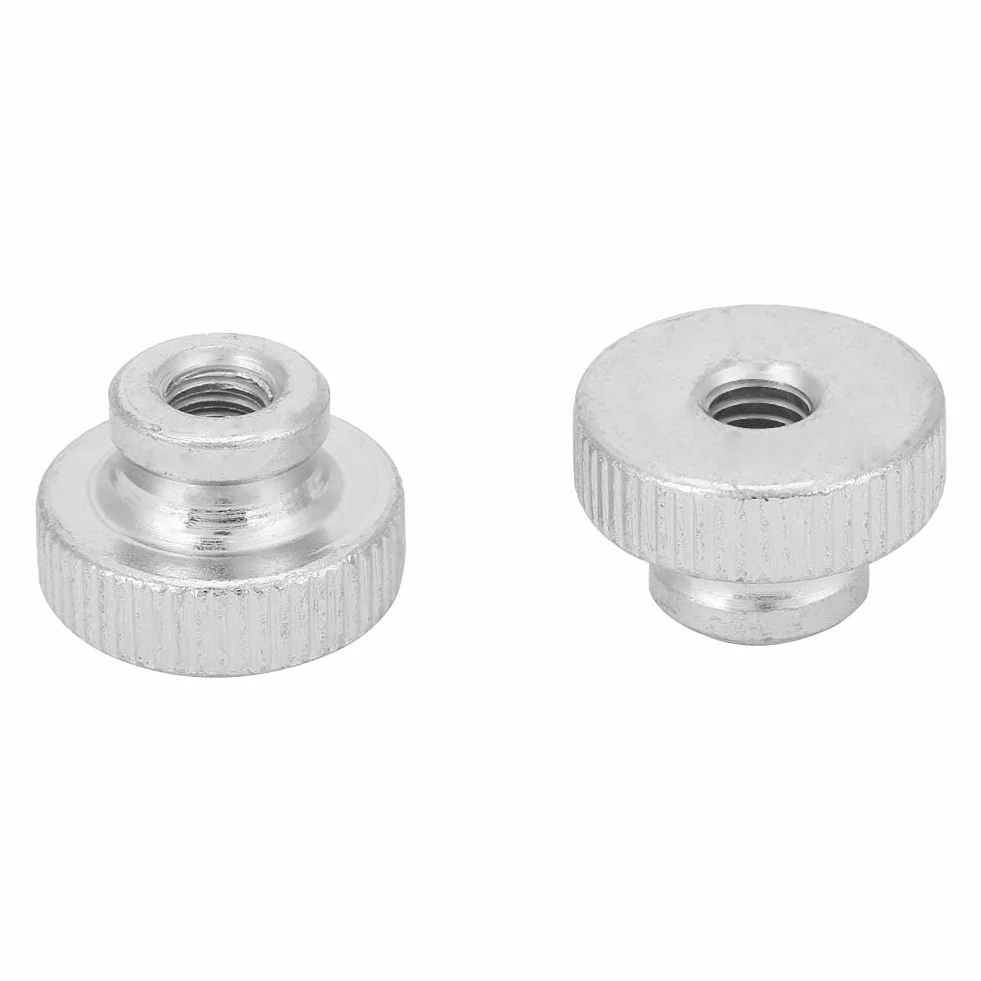 Vernickelter Kohlenstoffstahl Handfest Rändelmuttern Griff mit Muttern M3 M4 M5 M6 M8 M10 (65pcs)