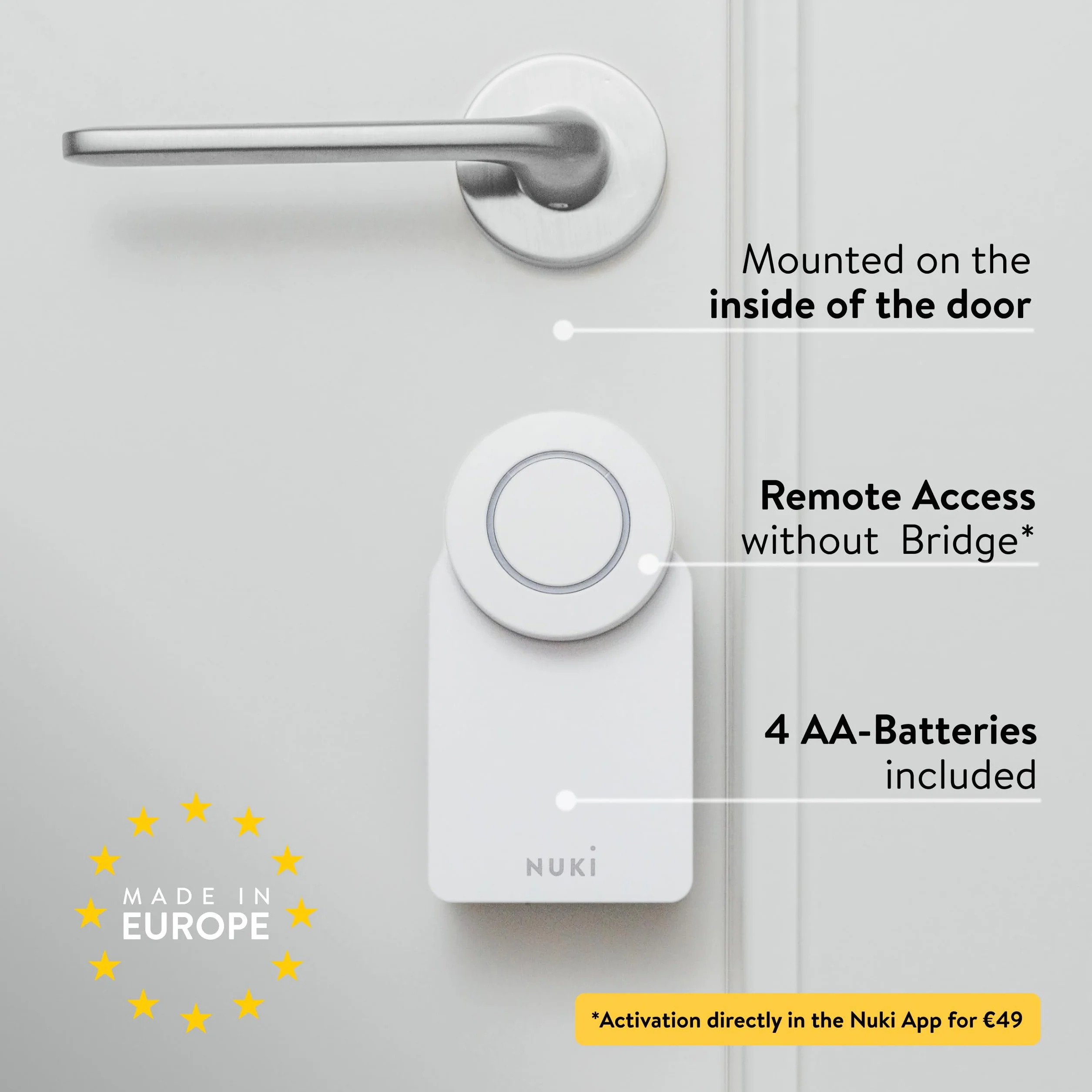 Nuki Smart Lock Go i Keypad 2025 Bezkluczykowy system otwierania drzwi Auto Unlock kod Sterowanie aplikacją Kompatybilny z Alexa Apple Google