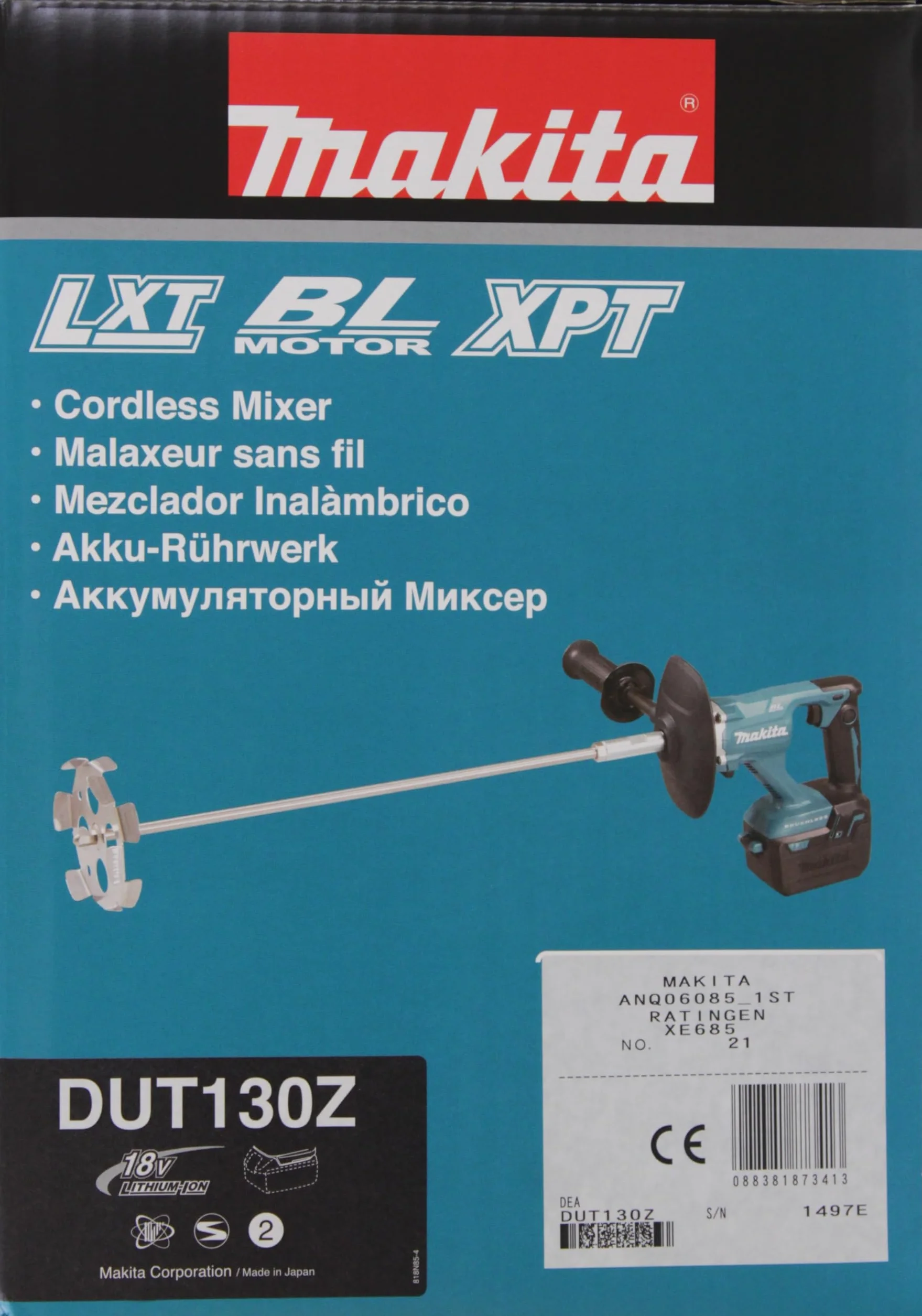 Makita DUT130Z 18V Li-ion LXT Bezszczotkowy Mikser w Torbie