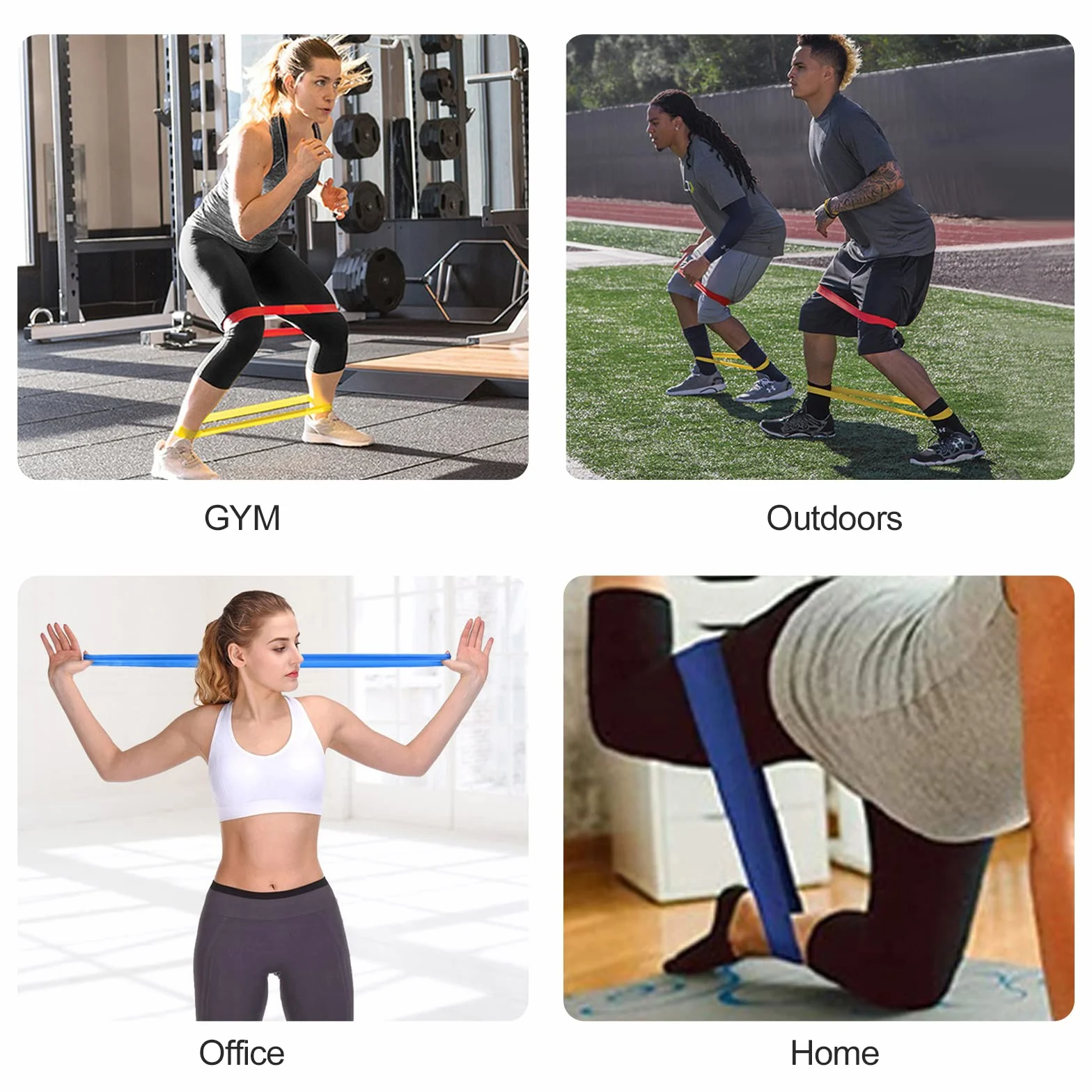 Newaner Zestaw taśm oporowych, 5 taśm fitness o różnych poziomach oporu, taśma fitness z torbą do przechowywania, do pilatesu, jogi, fizjoterapii, kulturystyki, treningu, stretchingu