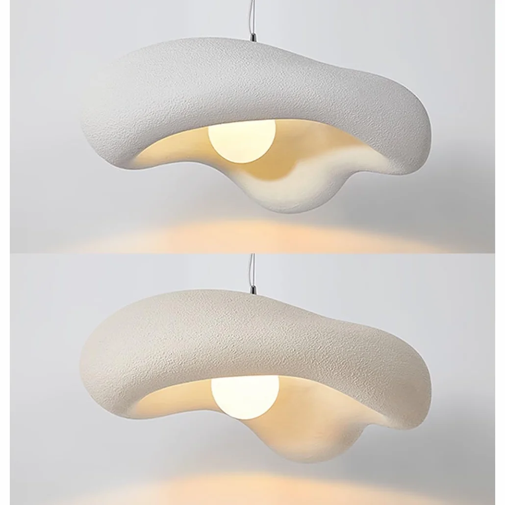 Nordycki Żyrandol Wabi-Sabi Lampa Wisząca Kwiatowa E27 Biały 60cm