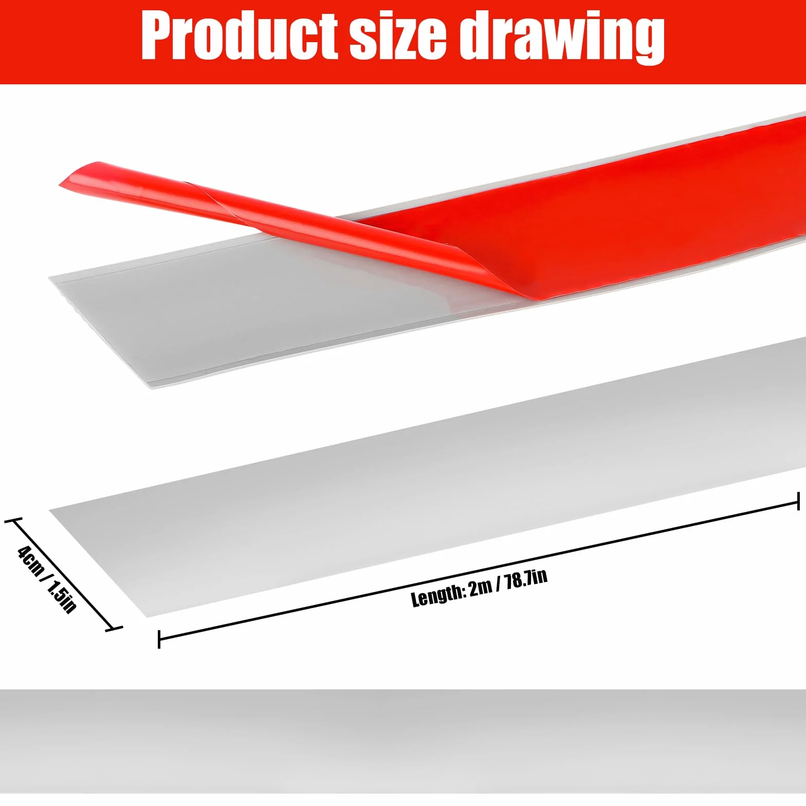 Listwa przejściowa PCW samoprzylepna miękka 2 m x 5 cm