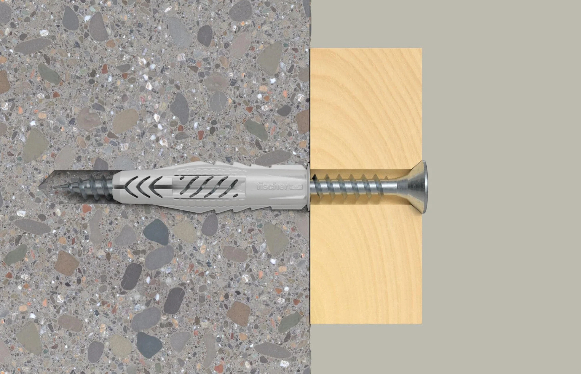 Fischer Zestaw UX 544257 kołków z śrubami do mocowania na pełnej ścianie, cegła perforowana, płyta gipsowo-kartonowa
