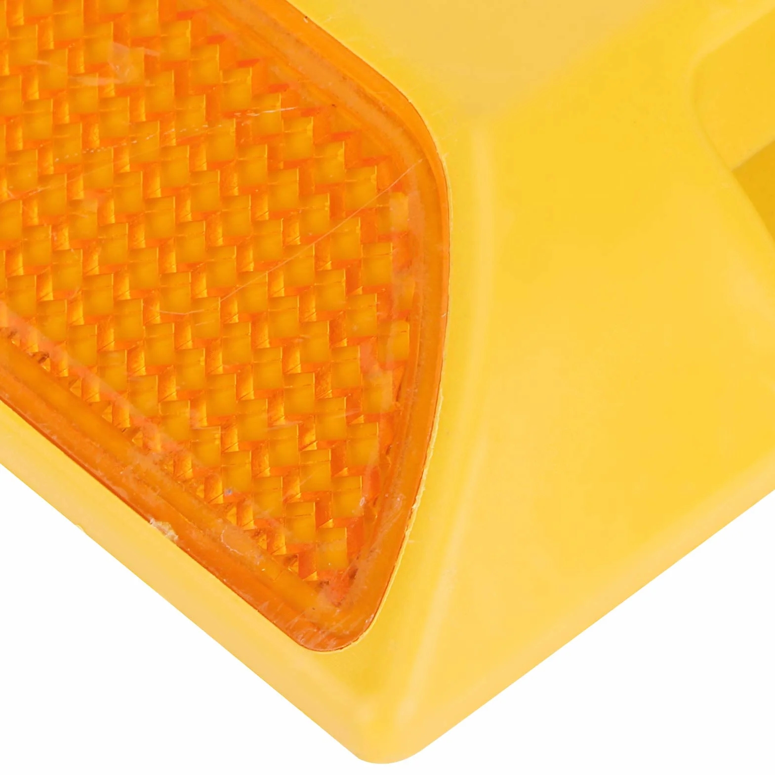 Odbłyśniki drogowe, 6 szt. Podwójne żółte plastikowe reflektory drogowe Nawierzchnie uliczne Podjazdy Świetne na progi zwalniające, chodniki, autostrady i podjazdy, klasa przemysłowa