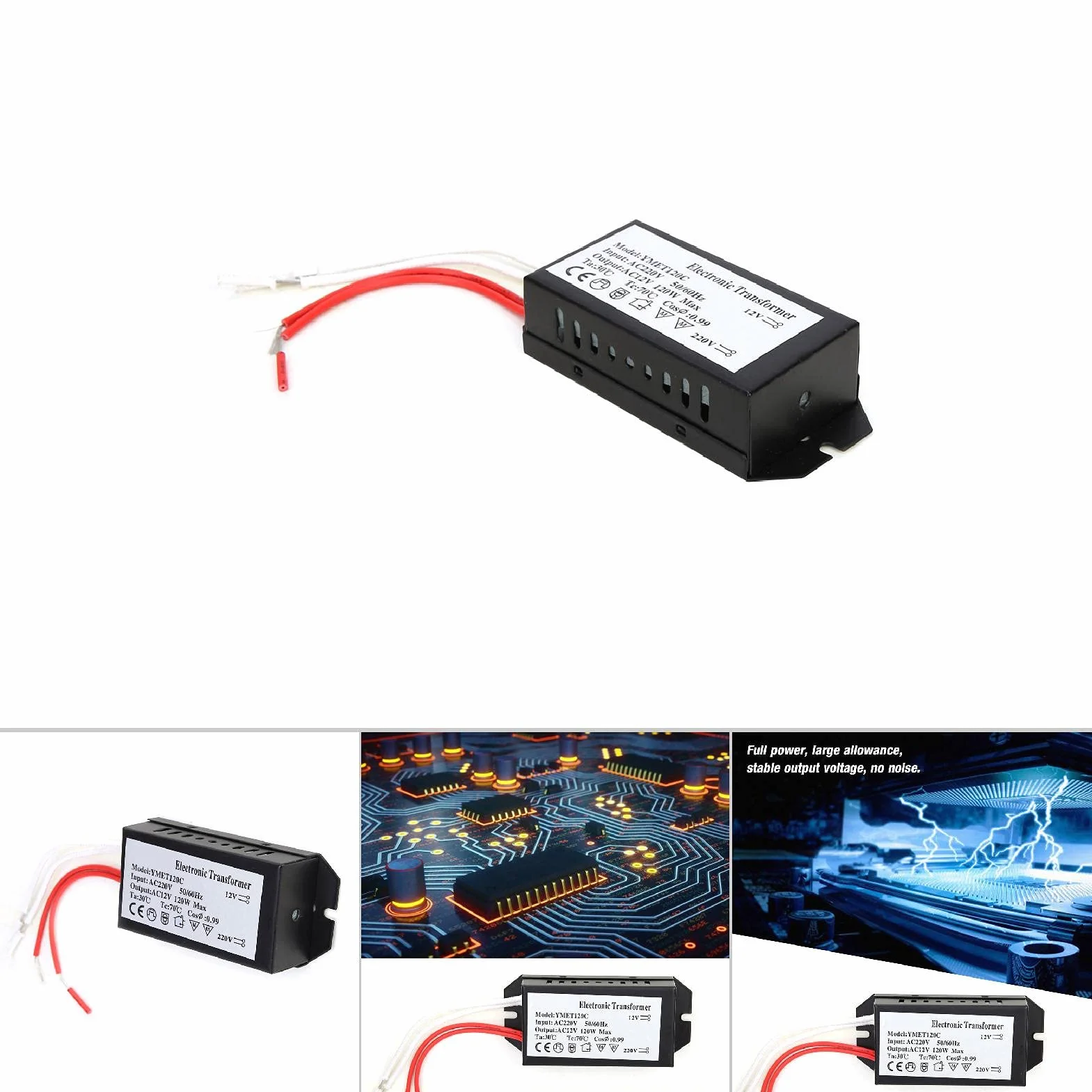 LED Transformator 120W, Driver do Paska LED 220V na 12V, Zasilacz Bezprzewodowy