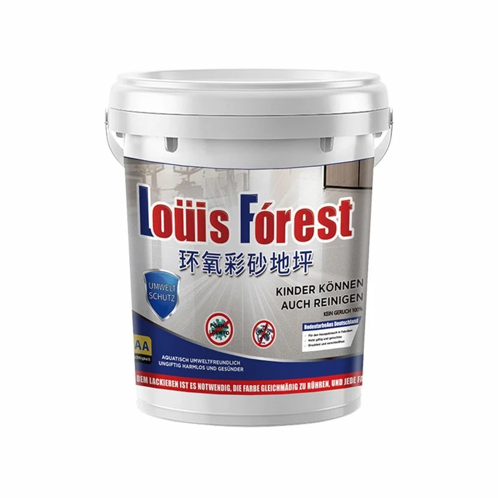 Farba epoksydowa Louis Forest z efektem marmuru o wysokim połysku, wodoodporna powłoka podłogowa