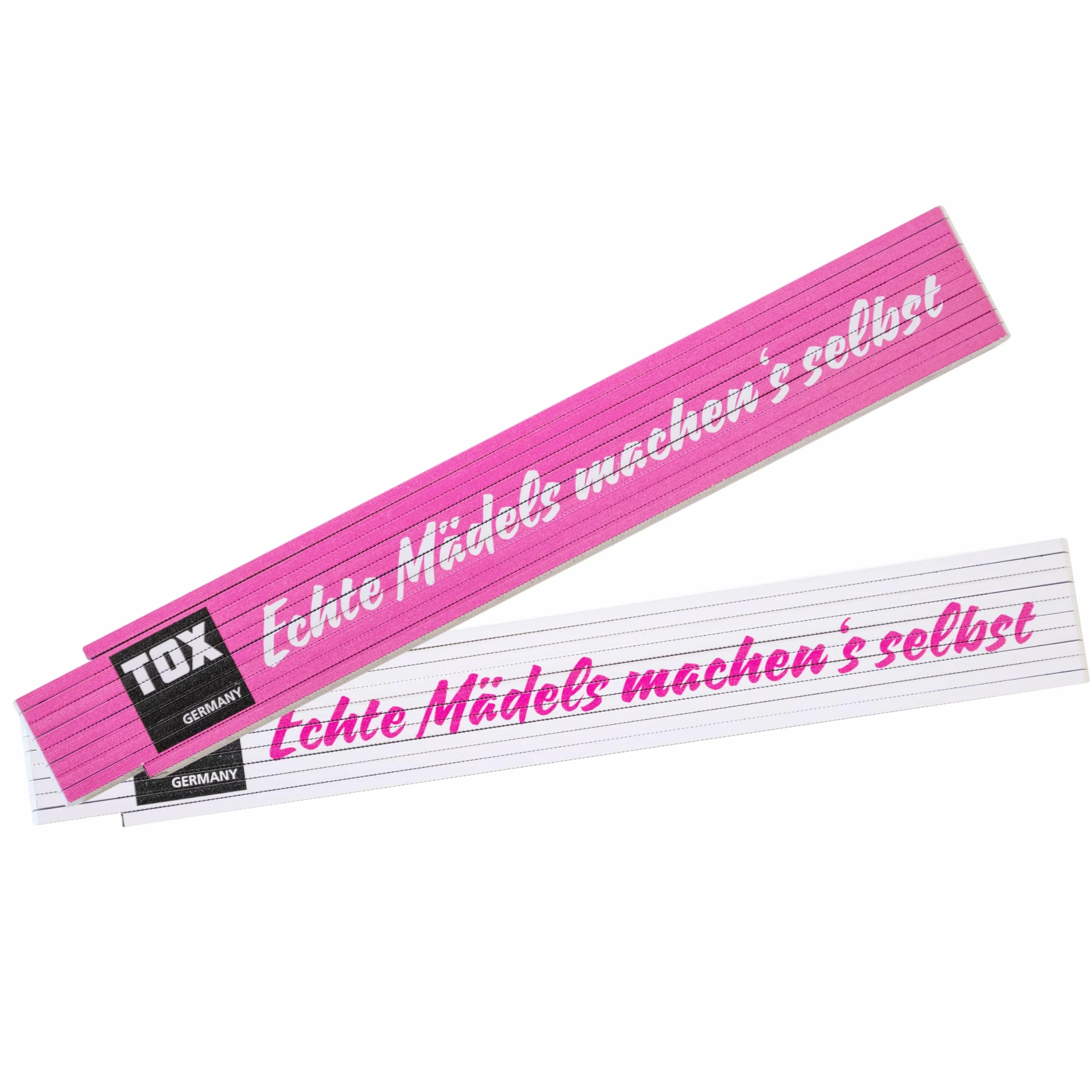 Składana linijka 2 metry TOX Różowy/biały Echte Mädels Machen´S Selber