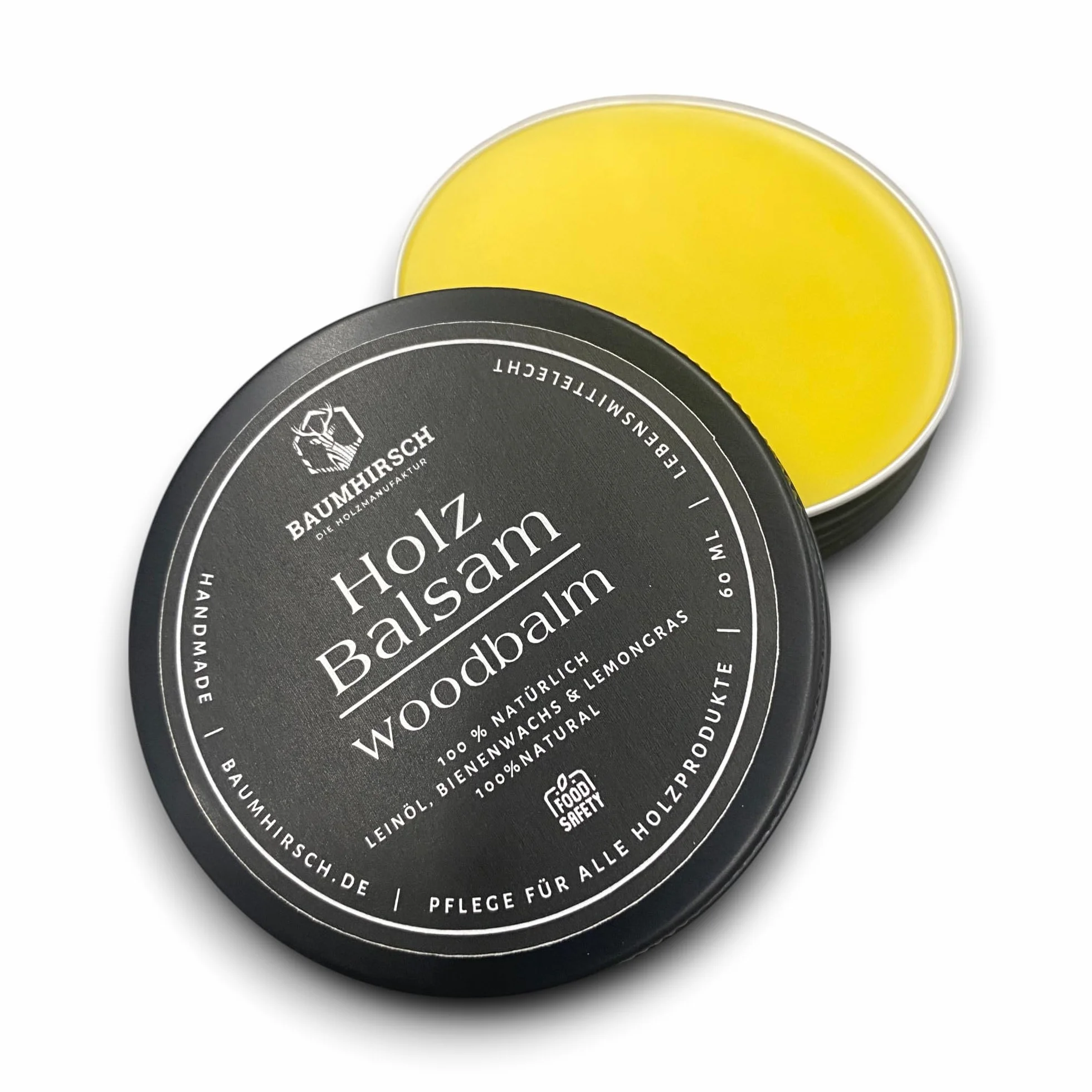 Balsam do drewna, certyfikowany, przeznaczony do kontaktu z żywnością – 100% naturalny wosk do drewna, bezbarwny, bez dodatków, wyprodukowano w Niemczech, wosk pszczeli i olej lniany