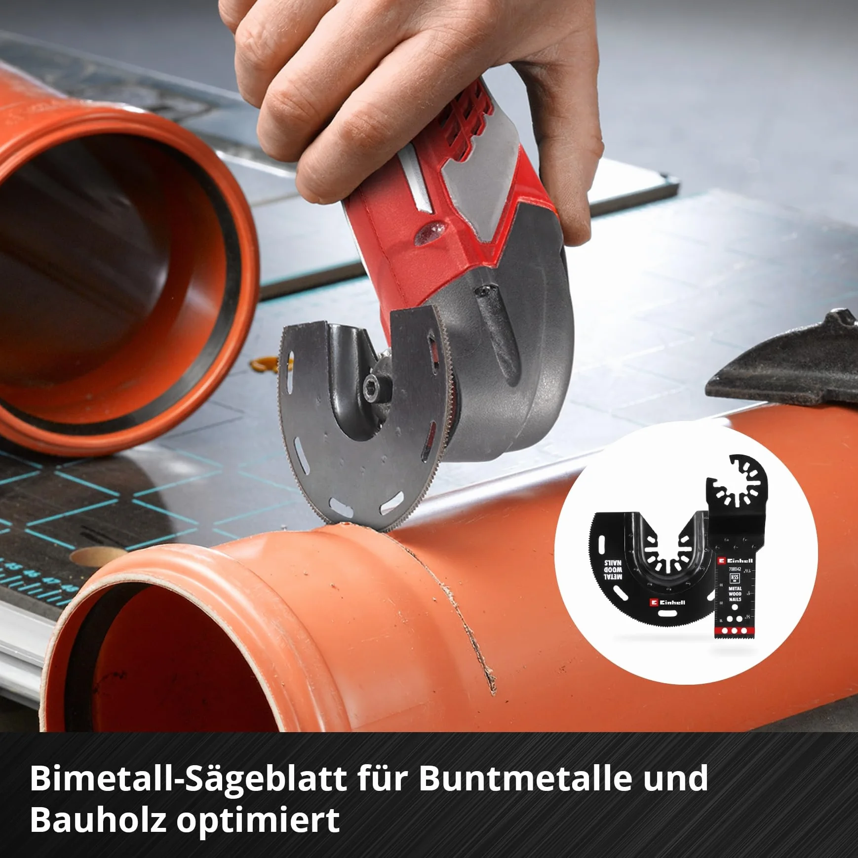 Einhell Oryginalny Zestaw Narzędzi Wielofunkcyjnych BIM HCS Skrobak Płyta Podkładowa Trójkąty Szlifierskie PTFE
