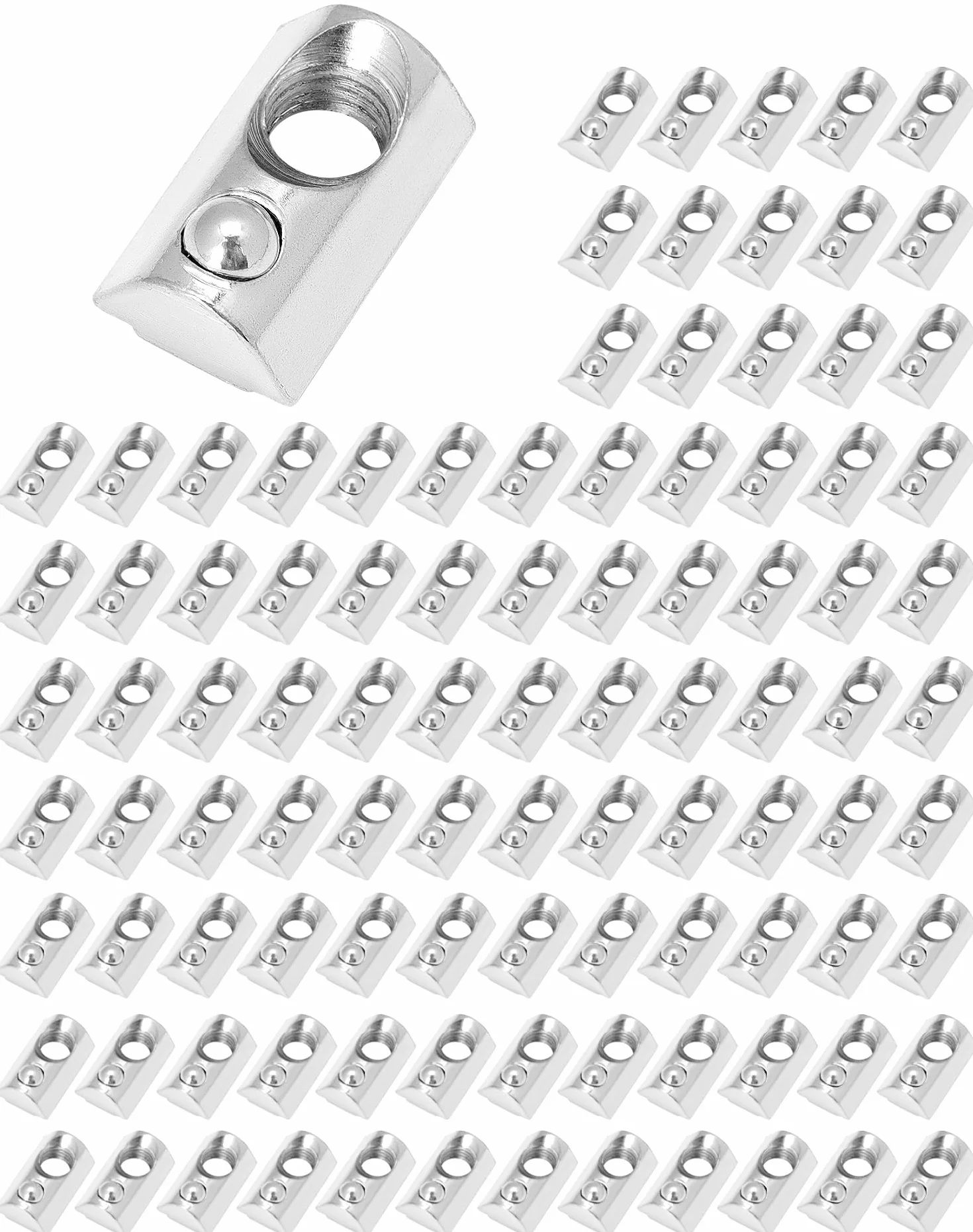 Nakrętki rowkowe M8 z kulką stal węglowa ocynkowana gwint 8mm do profilu aluminiowego 40x40