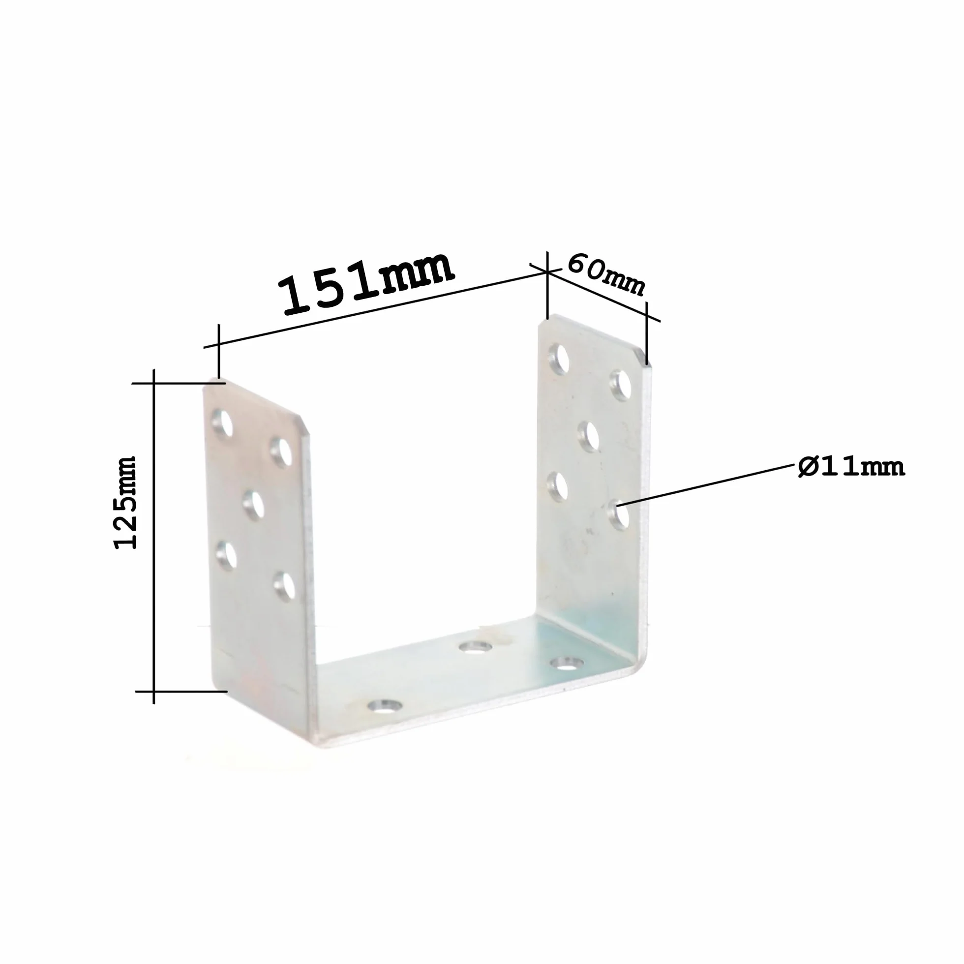 Kotwa słupkowa ze stali ocynkowanej 4 mm 150 mm do słupków drewnianych ogrodzenia pergoli tarasu