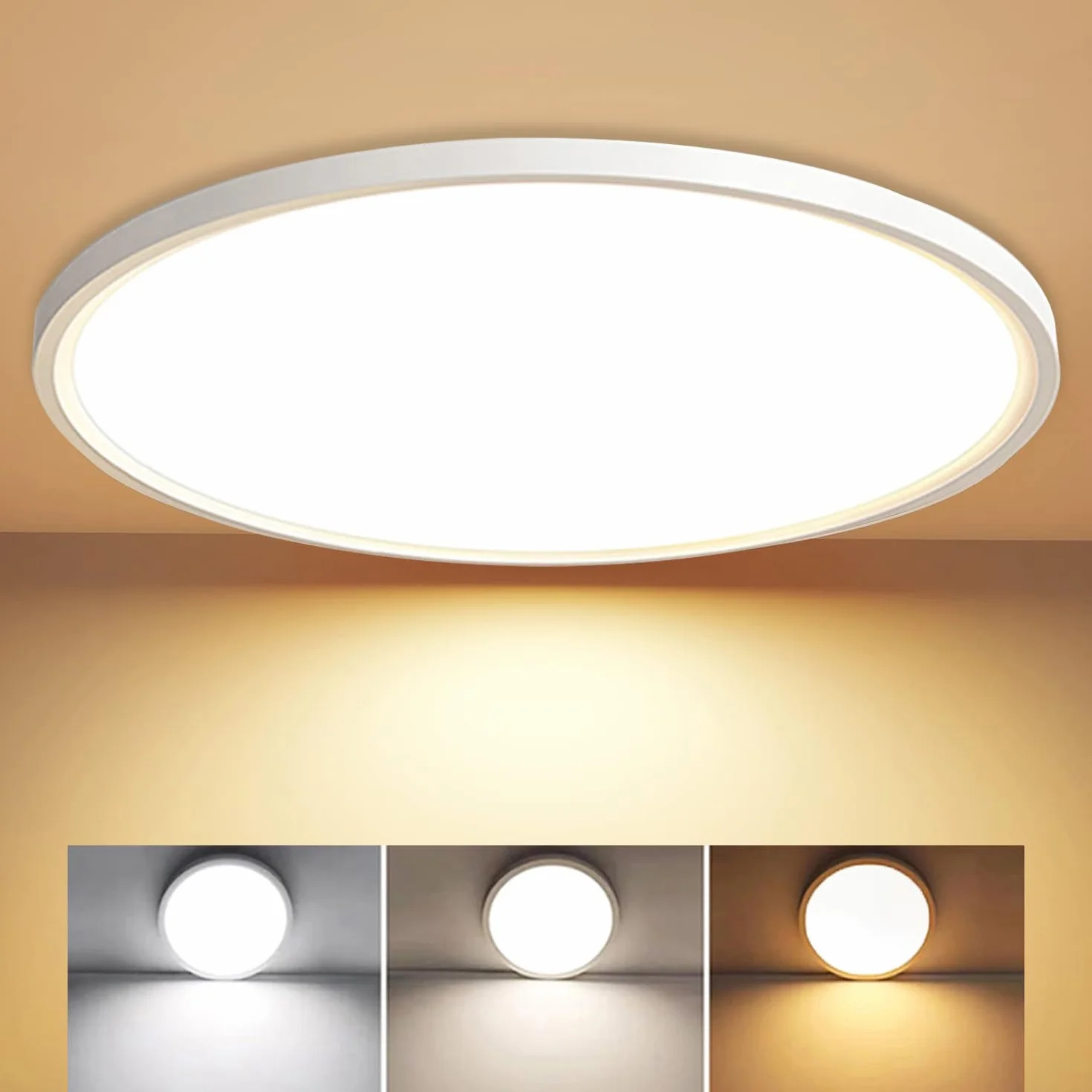 Lampa Sufitowa LED Ø 30cm 20W 2400lm 3 Temperatury Barwowe 3000K/4000K/6500K Wodoodporna IP44