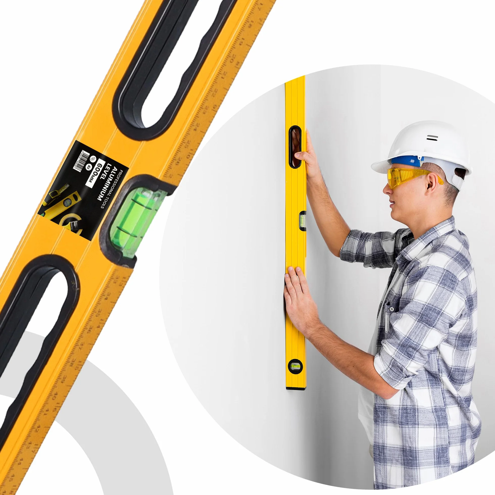 Poziomica Aluminiowa 60 cm 3 Libelle Waserwaga Pozioma Pionowa Kątowa