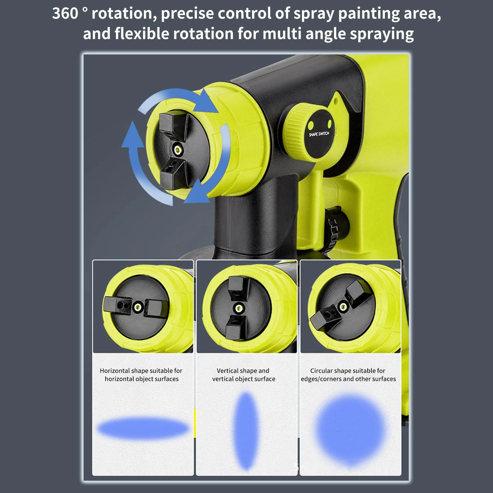 Shkalacar Akumulatorowy system natryskowy do farb, RYOBI 20 V Max, przenośny pistolet lakierniczy z pojemnikiem 1000 ml, pistolet natryskowy do mebli, szafek, ścian, bateria nie wchodzi w