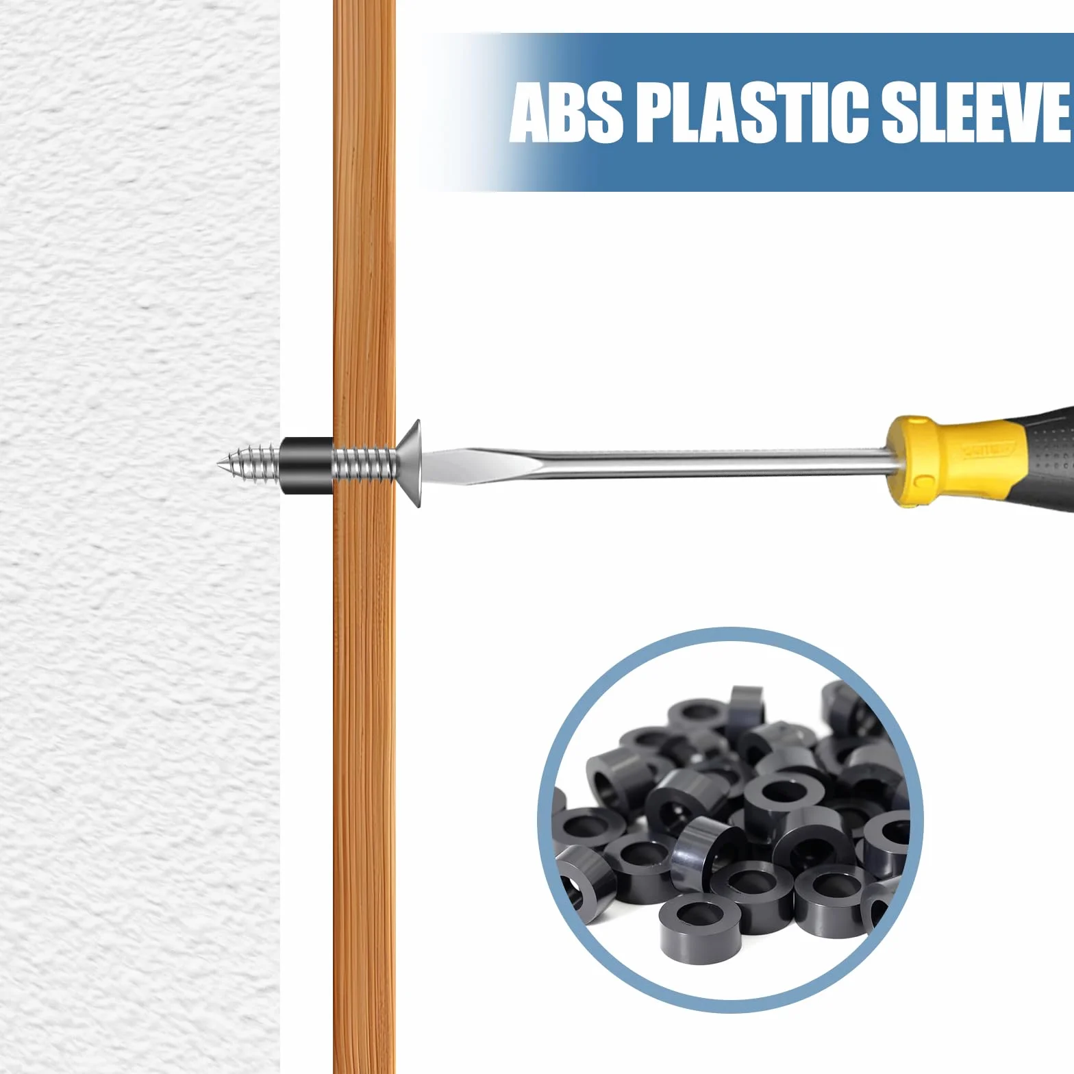 Tulejki dystansowe ABS M6 11x5 mm izolacja gumowe podkładki do płytek drukowanych
