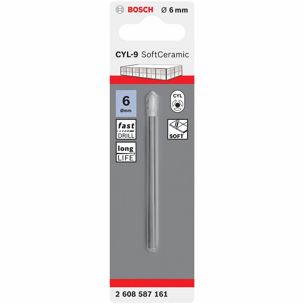 Bosch Professional Wiertła do płytek CYL-9 SoftCeramic Ø 6 x 80 mm